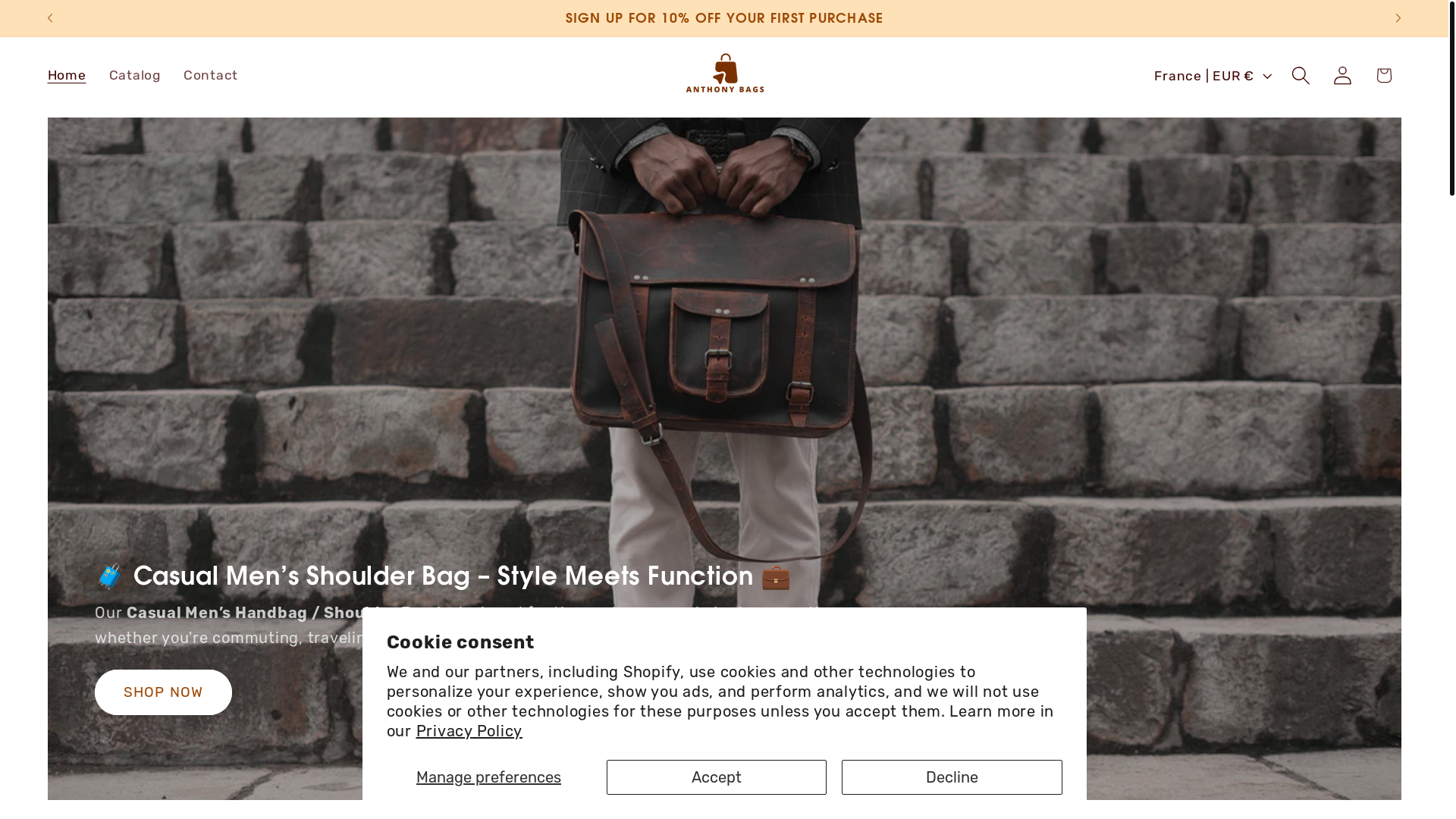 website screenshot of https://anthopelbag.sbs/