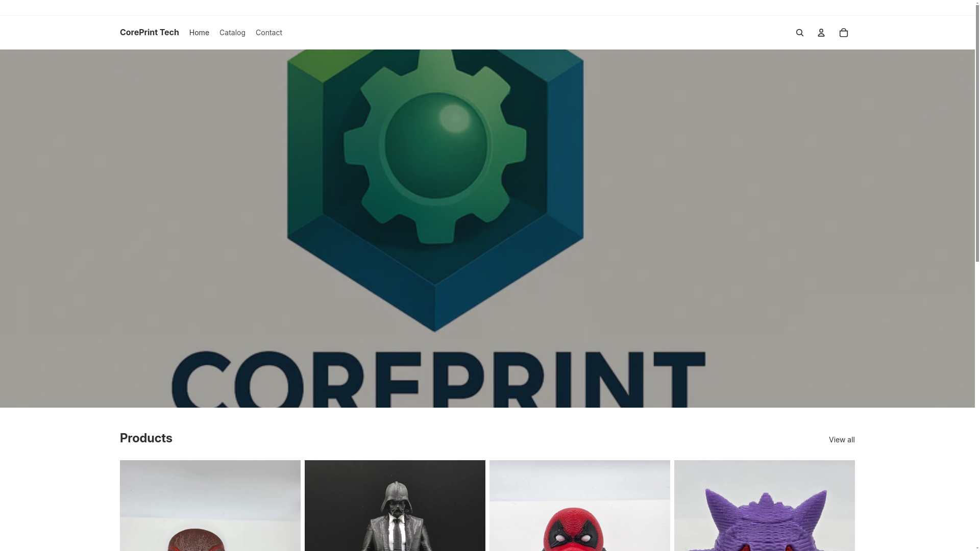website screenshot of https://coreprinttech.com/