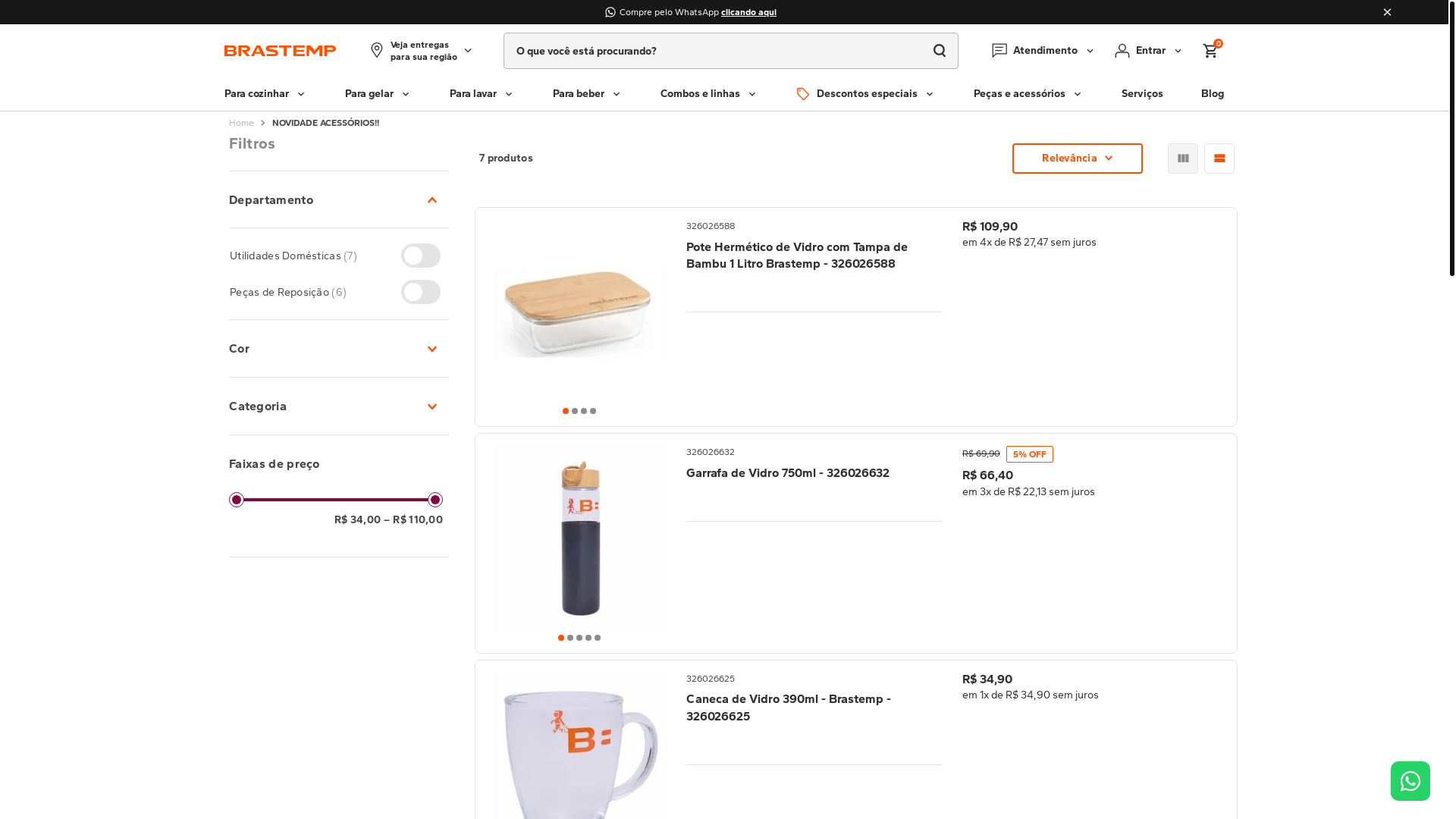 website screenshot of https://www.brastemp.com.br/2560?map=productClusterIds