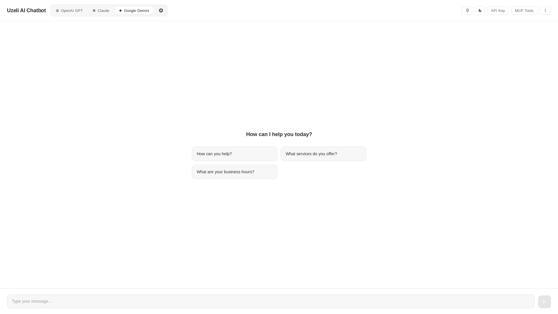 website screenshot of https://uzeli-ai-chatbot.pages.dev/