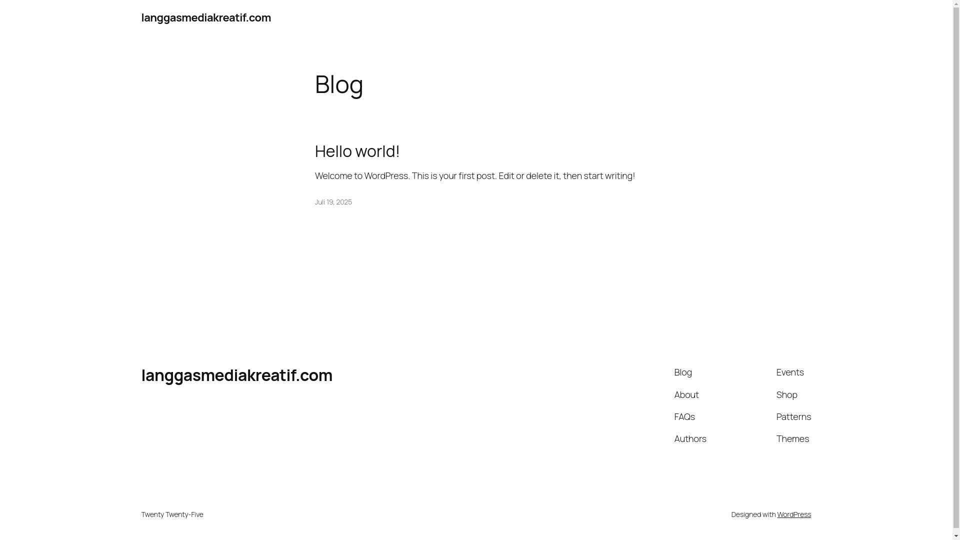 website screenshot of https://langgasmediakreatif.com/