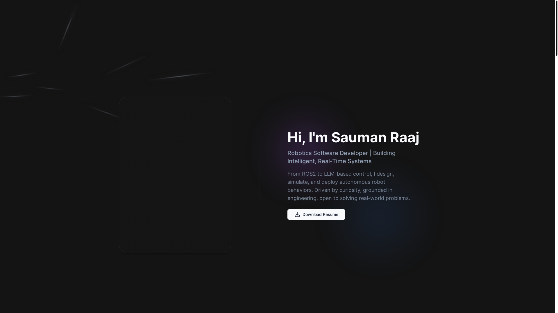 website screenshot of https://saumanportfolio.com/