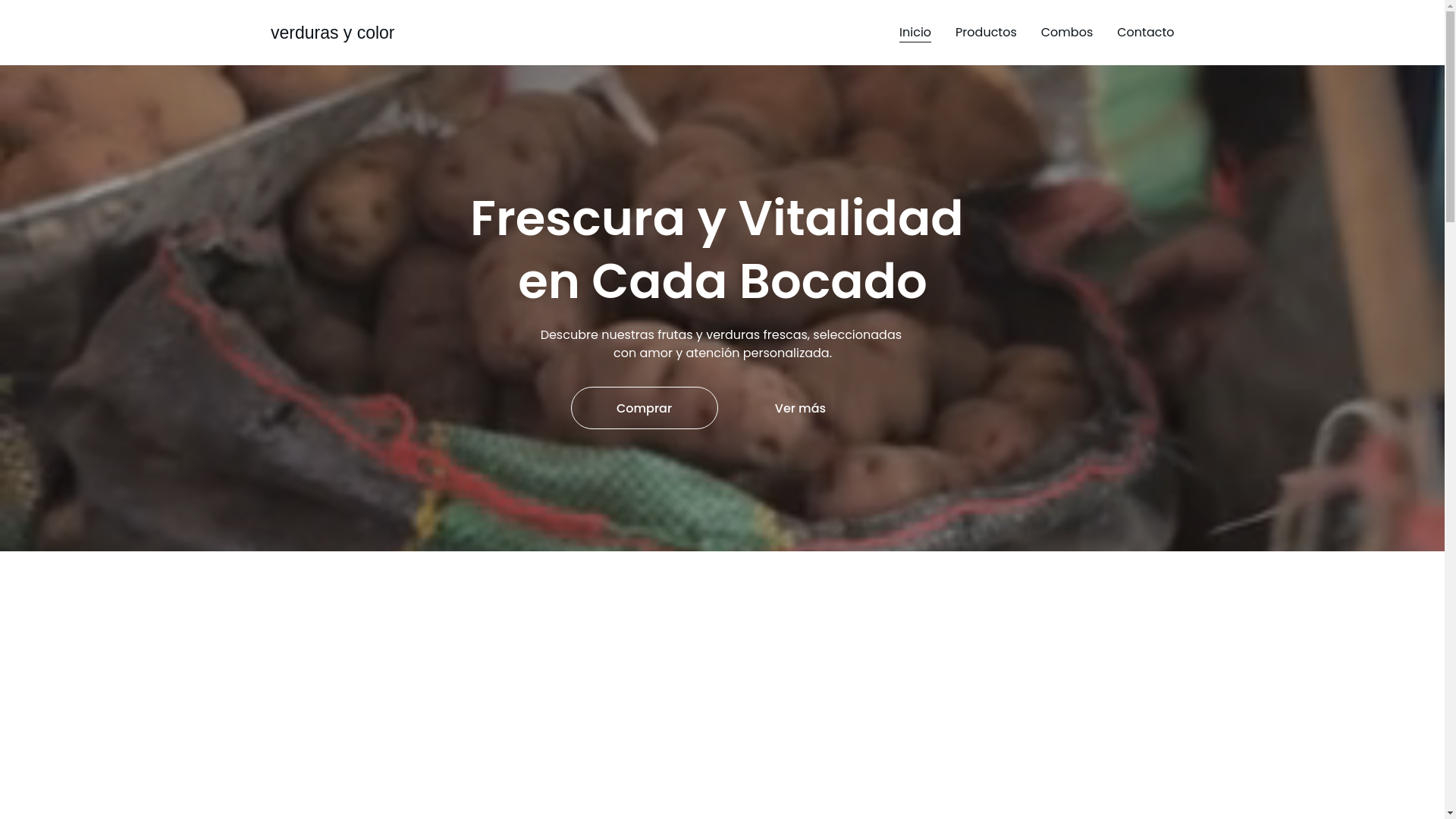 website screenshot of https://verdurasycolor.fun/