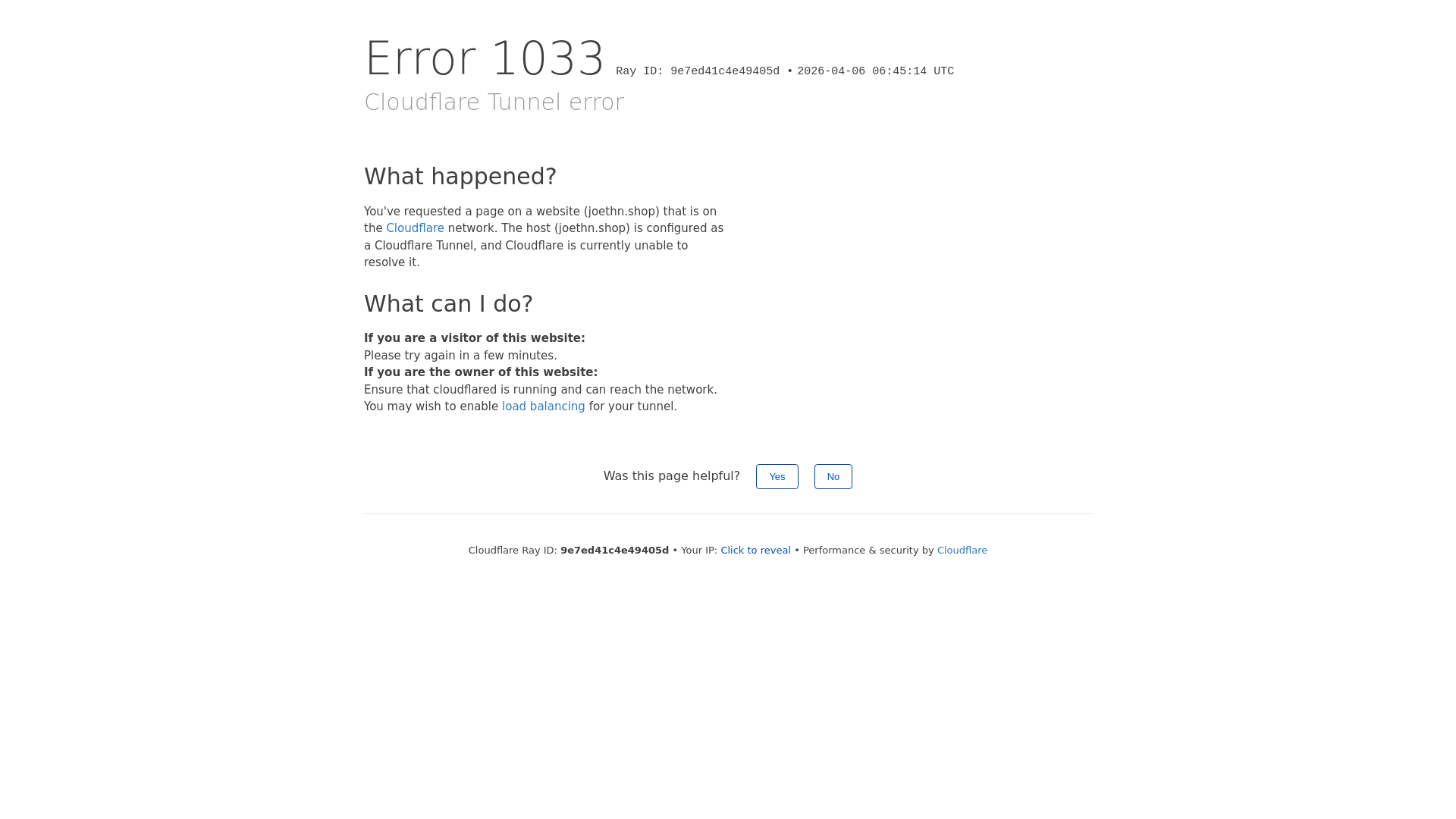 website screenshot of https://joethn.shop