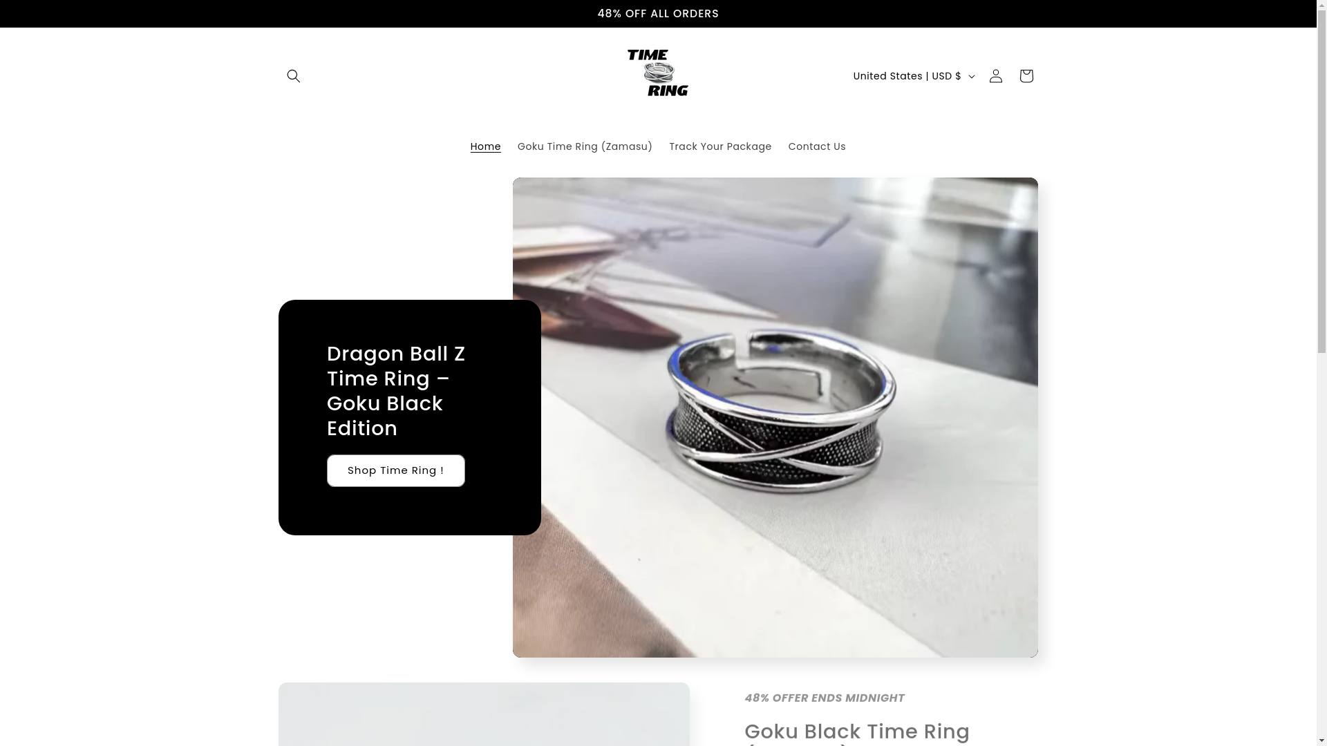 website screenshot of https://gokublacktimering.shop/