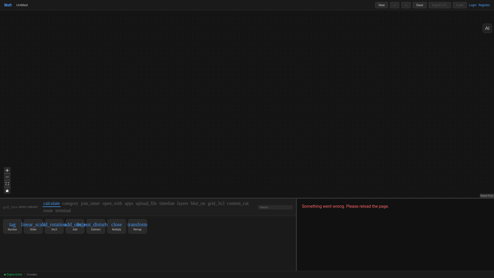 website screenshot of https://weft-app.pages.dev/