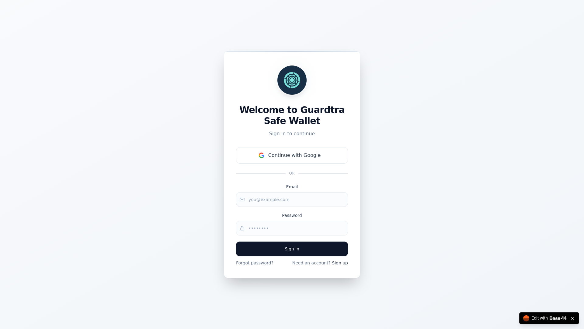 website screenshot of https://guardtrasafe.com/