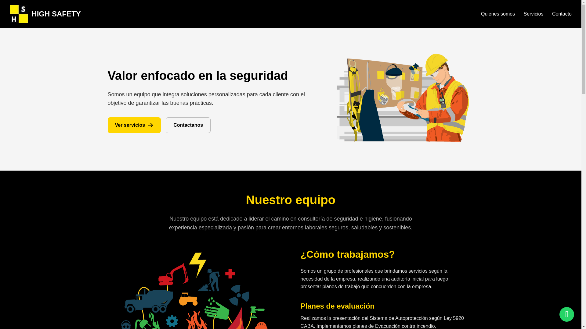 website screenshot of https://highsafety.com.ar/