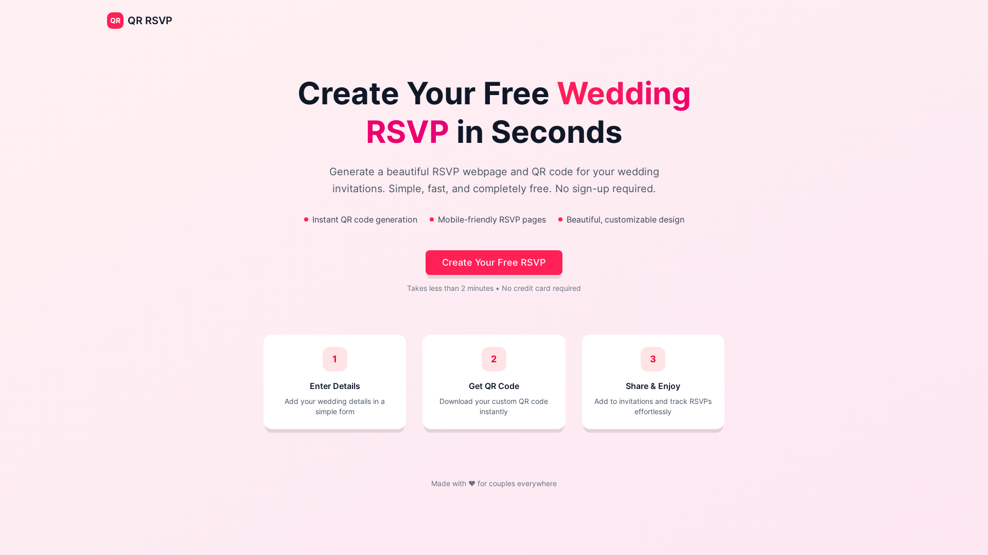 website screenshot of https://getrsvpqrcode.com/
