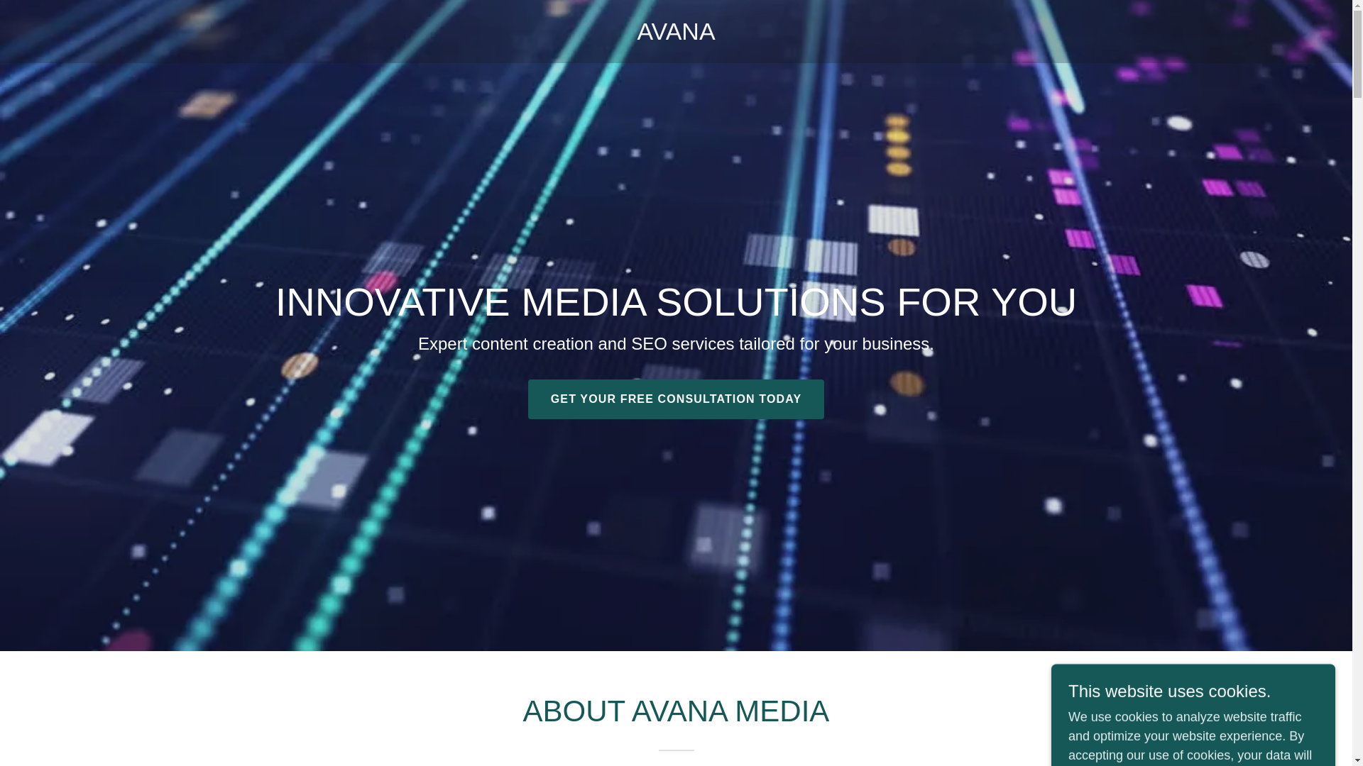 website screenshot of https://avana.media/