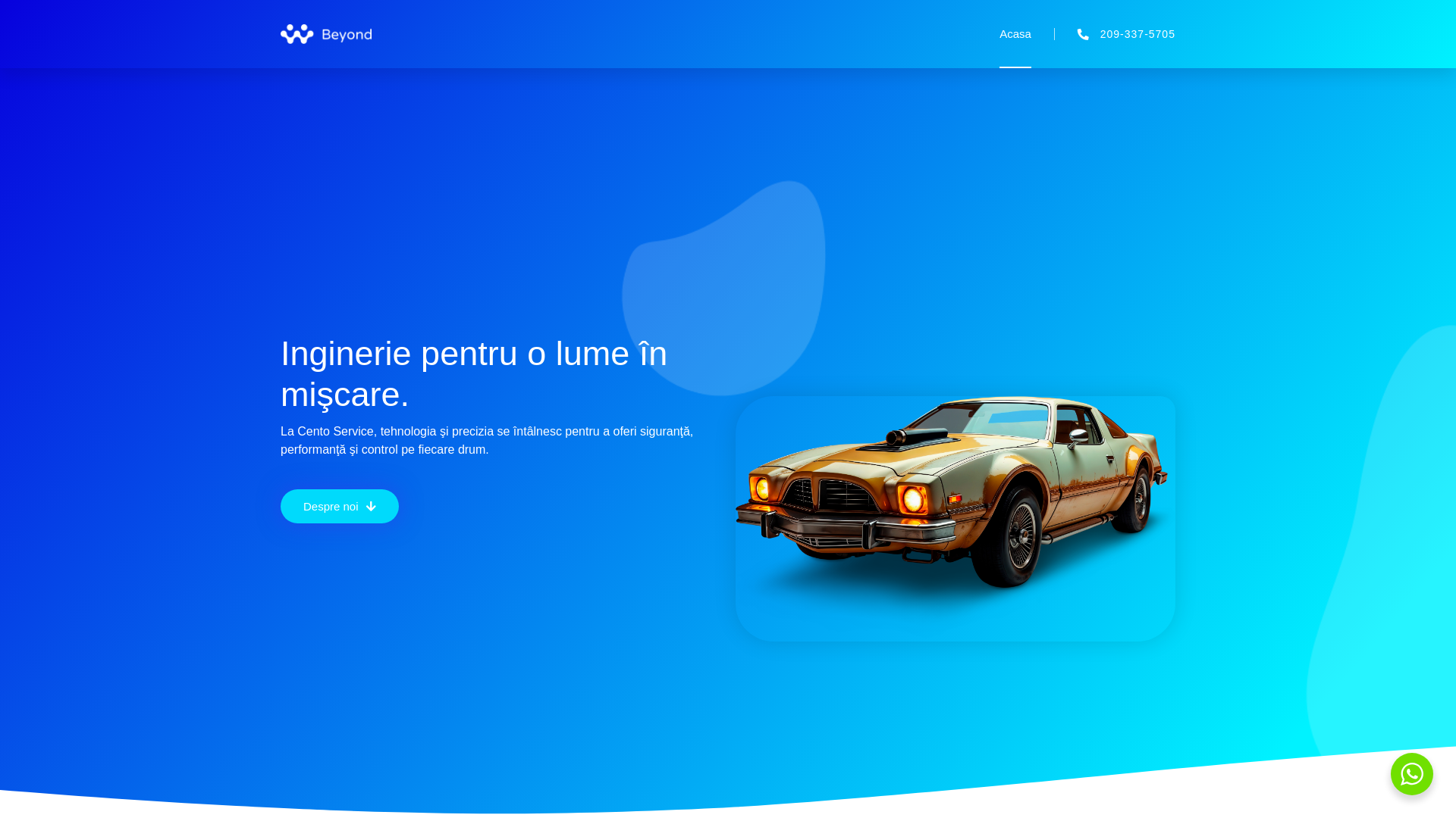 website screenshot of https://cento-service.ro/