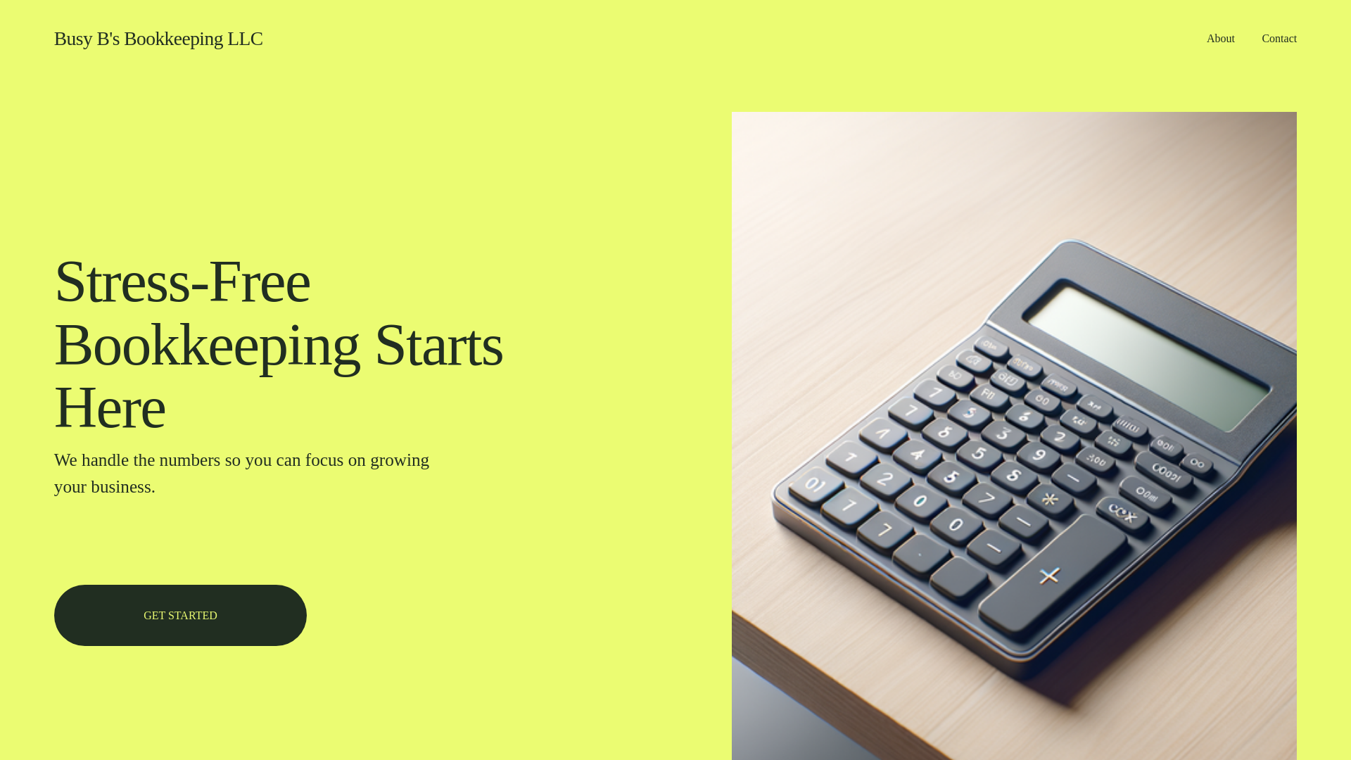 website screenshot of https://busybbookkeepingservices.info/