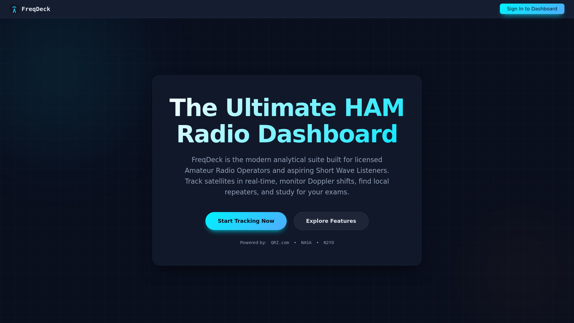 website screenshot of https://freqdeck.pages.dev/
