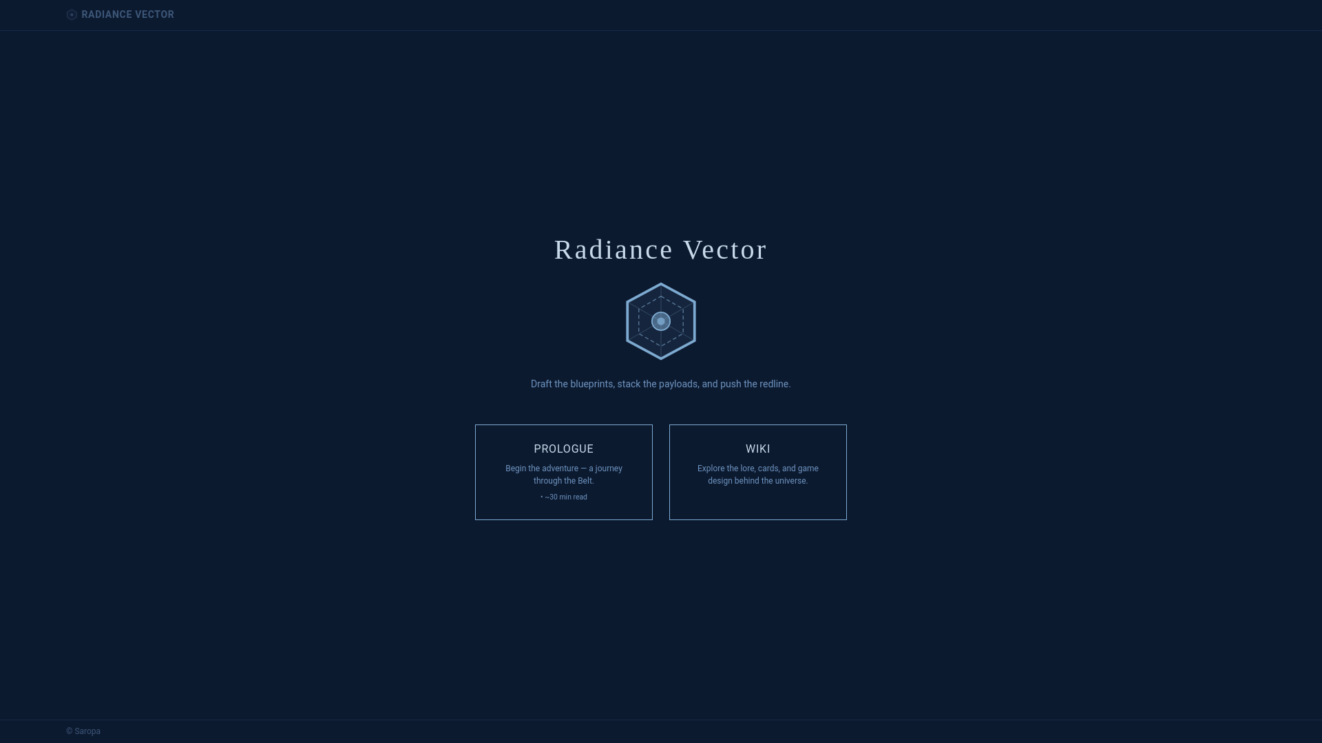 website screenshot of https://radiancevector.com