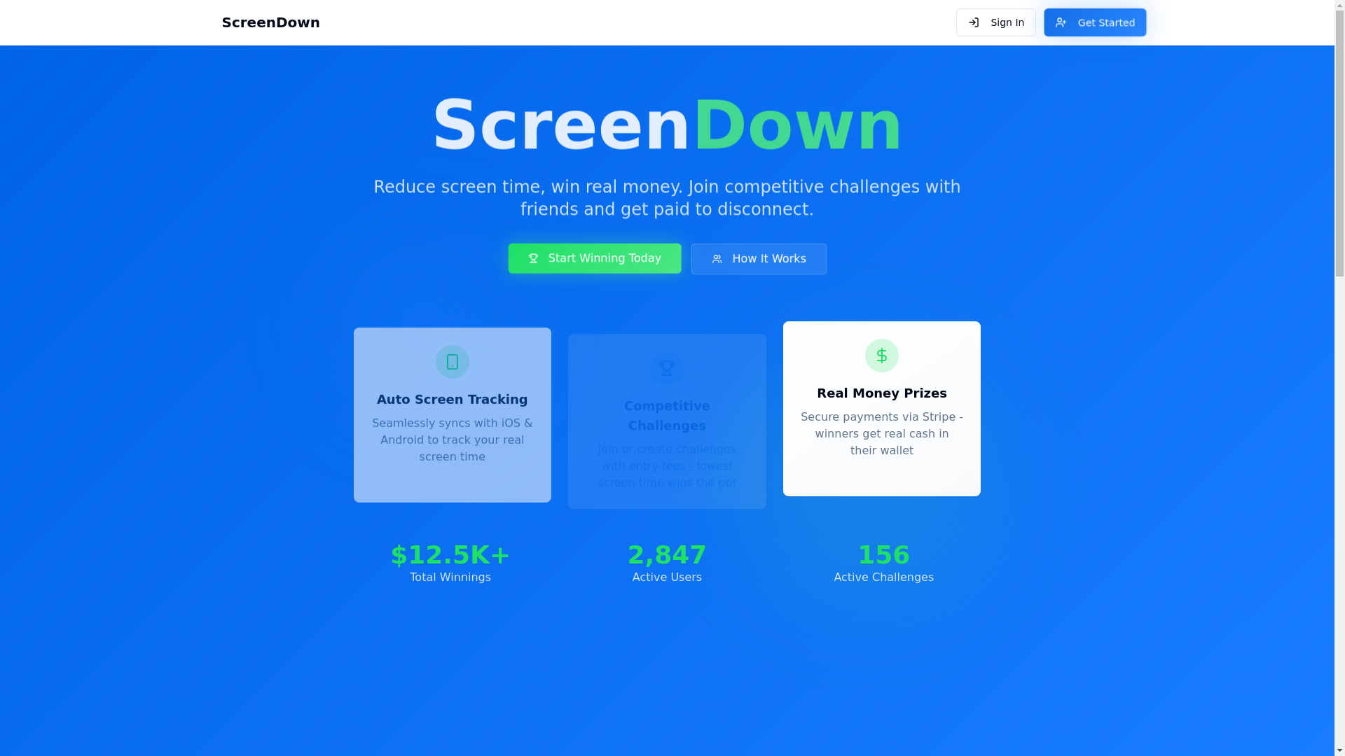 website screenshot of https://screendown.app/