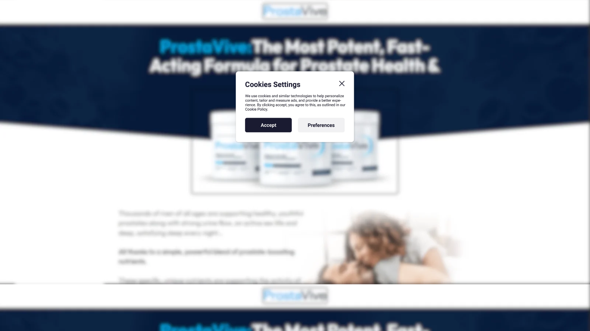website screenshot of https://healthyprostatelife.me