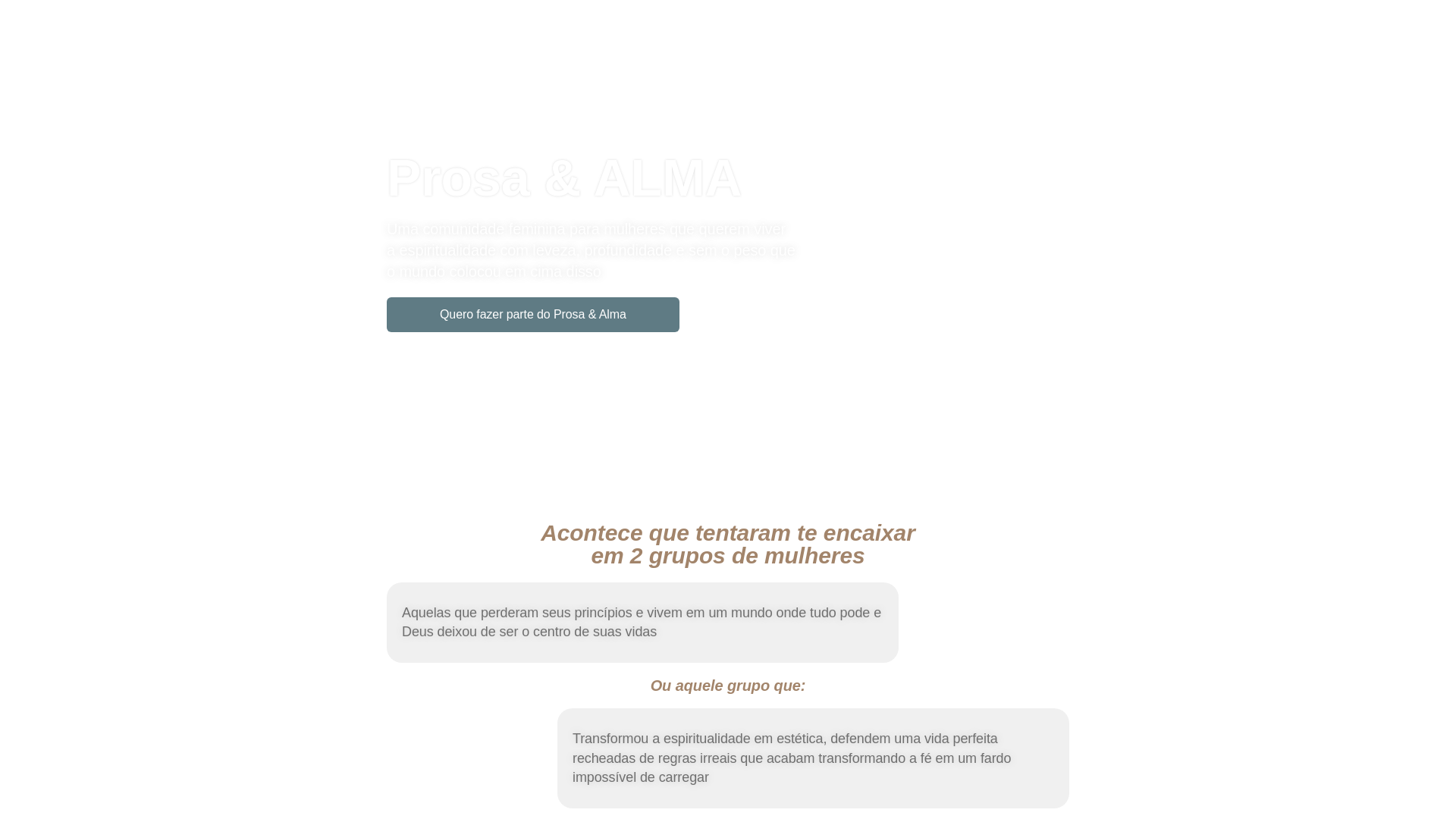 website screenshot of https://prosaealma.com.br/