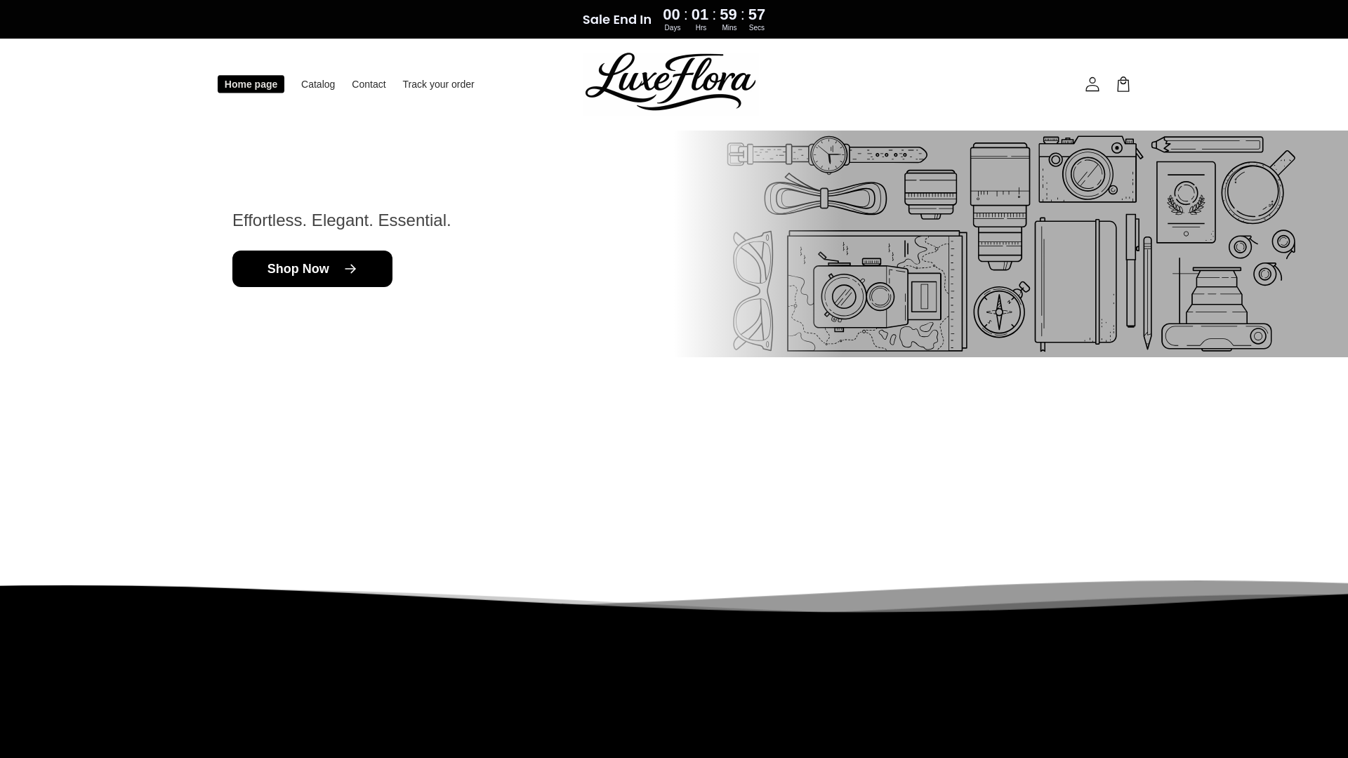 website screenshot of https://luxeflora.shop/