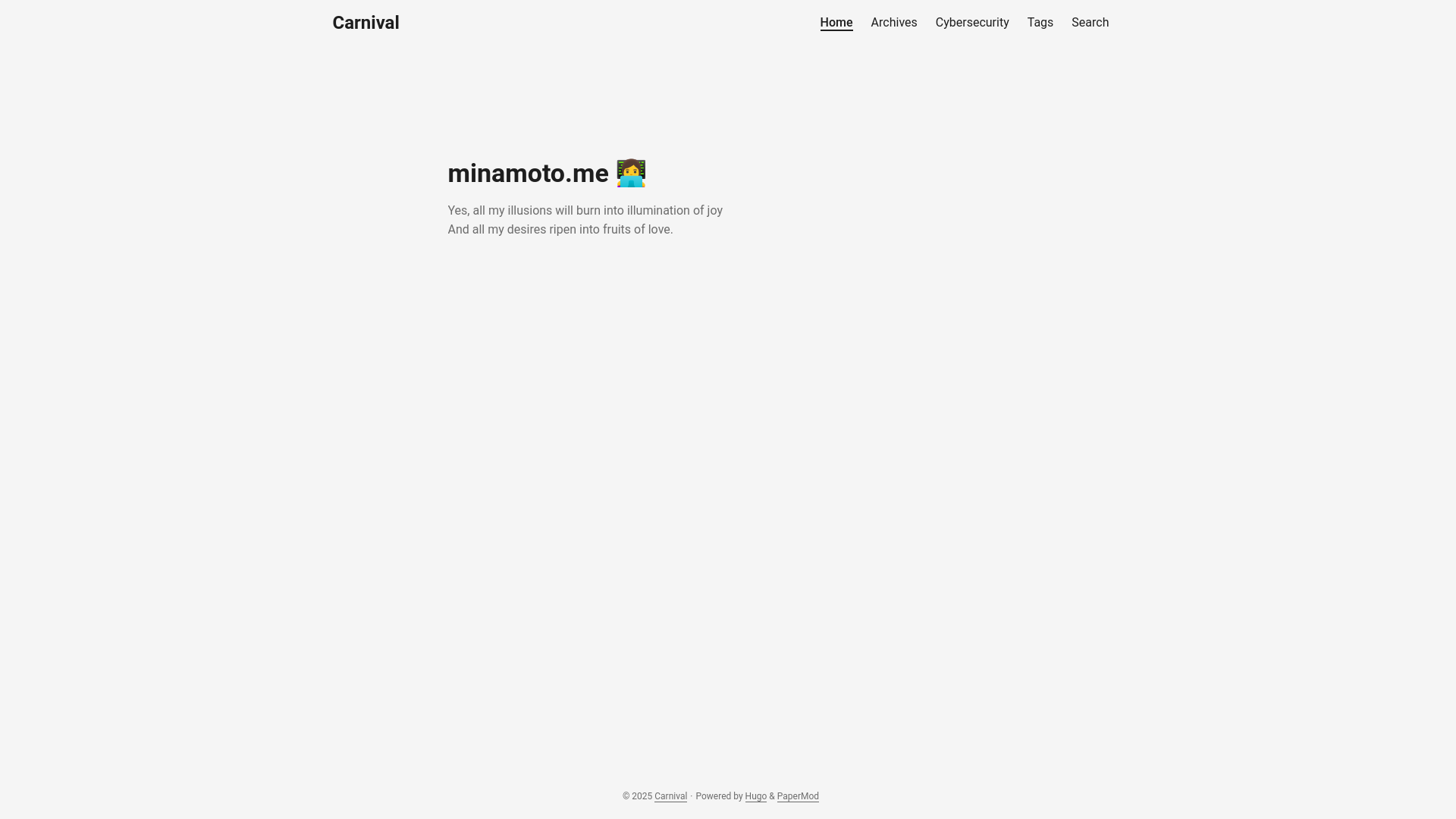 website screenshot of https://hugosite-9oi.pages.dev/