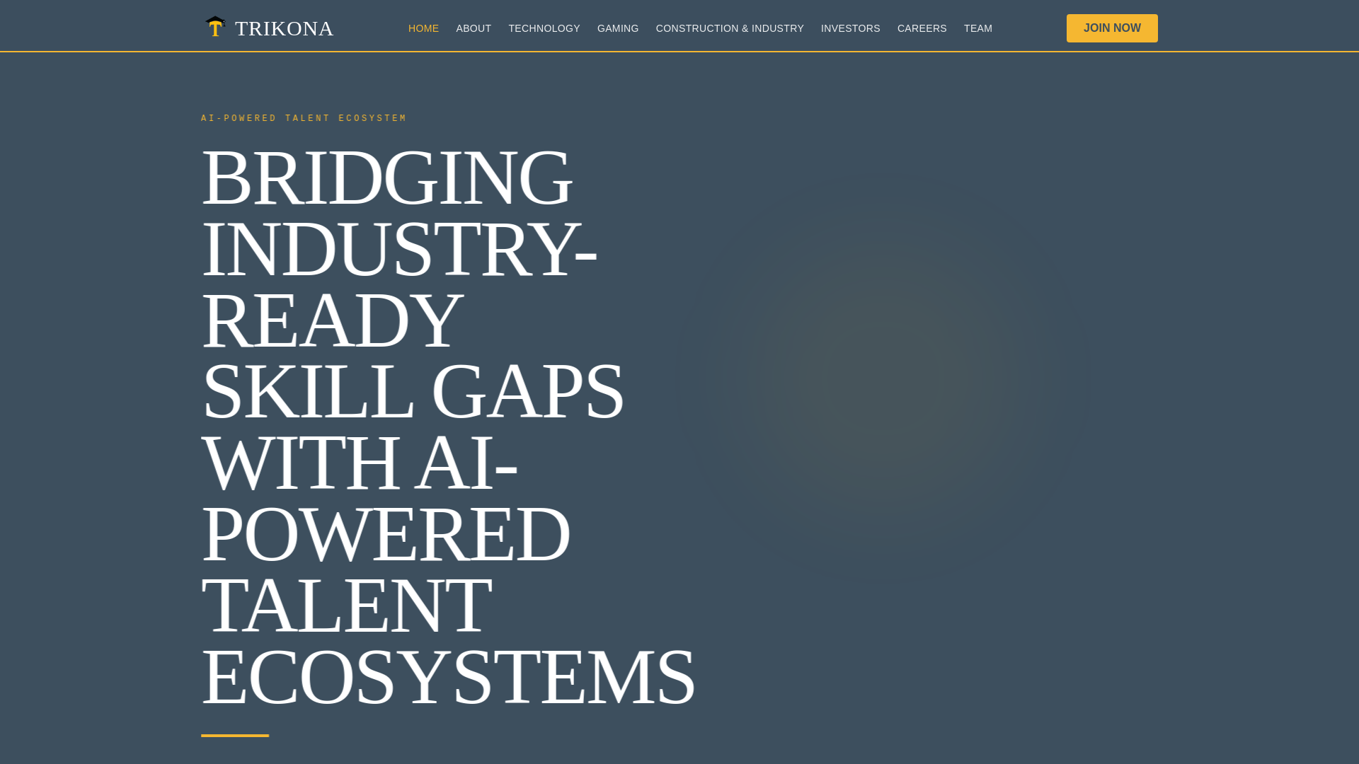 website screenshot of https://trikona-website.pages.dev/