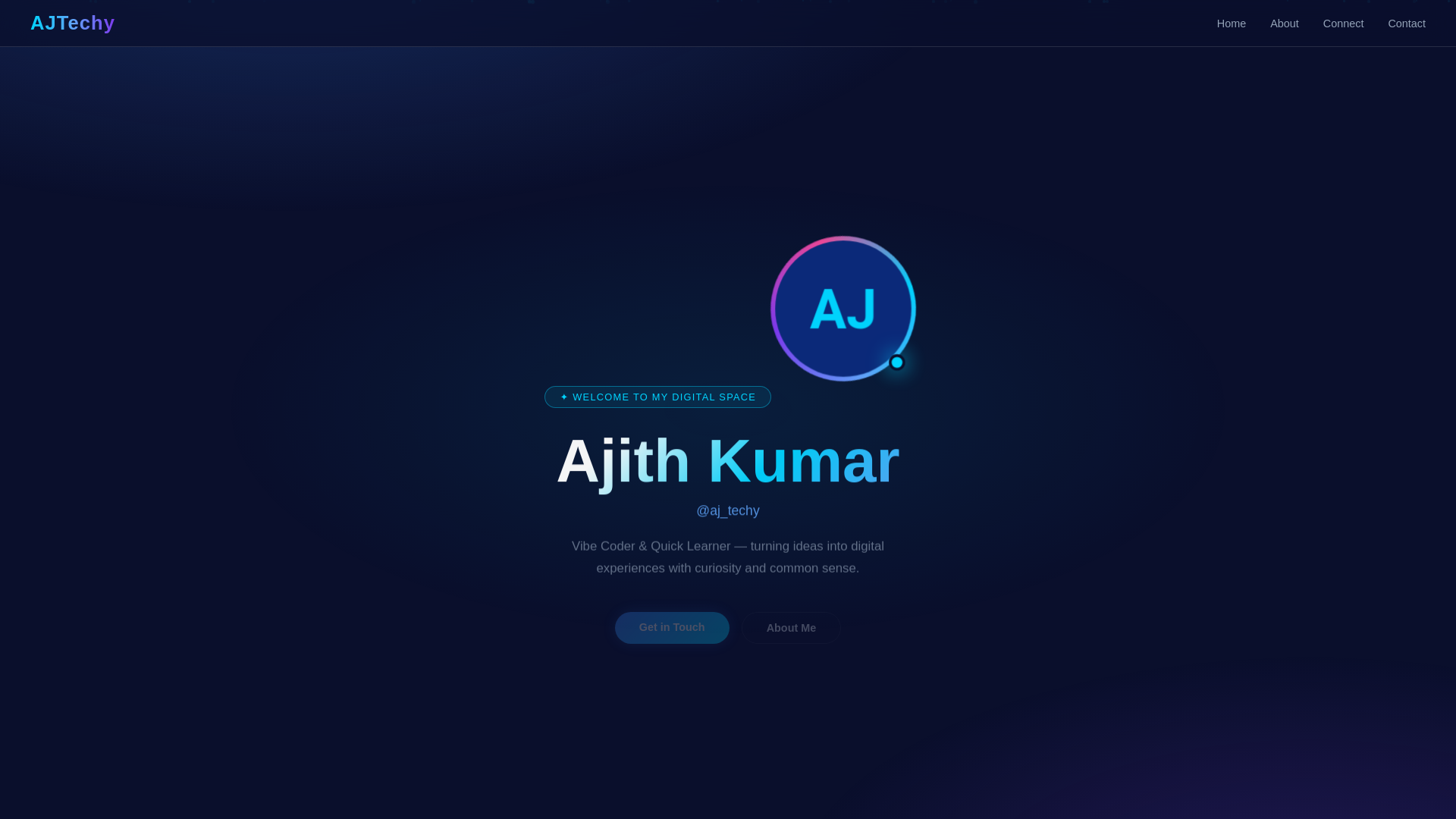 website screenshot of https://ajtechy.tech/