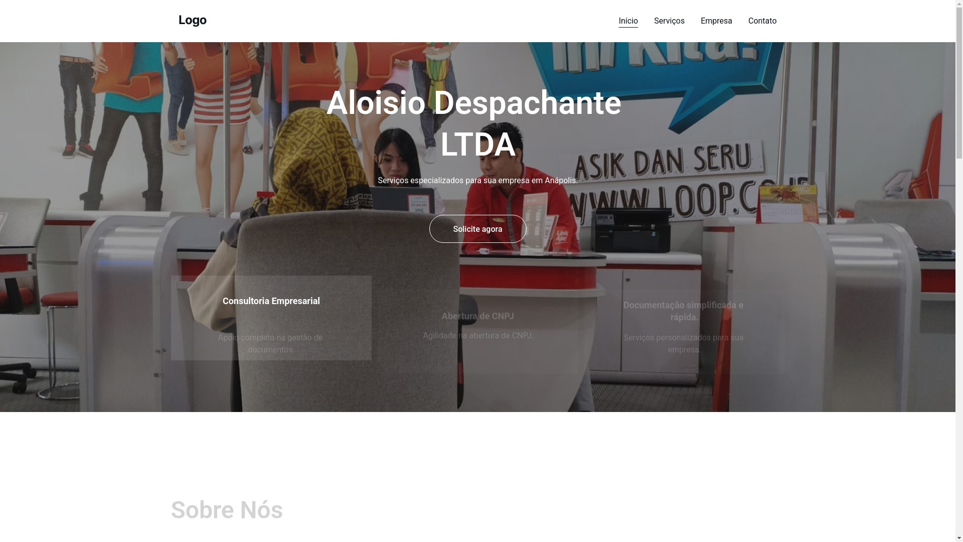 website screenshot of https://aloisiodespachanteltda.shop/