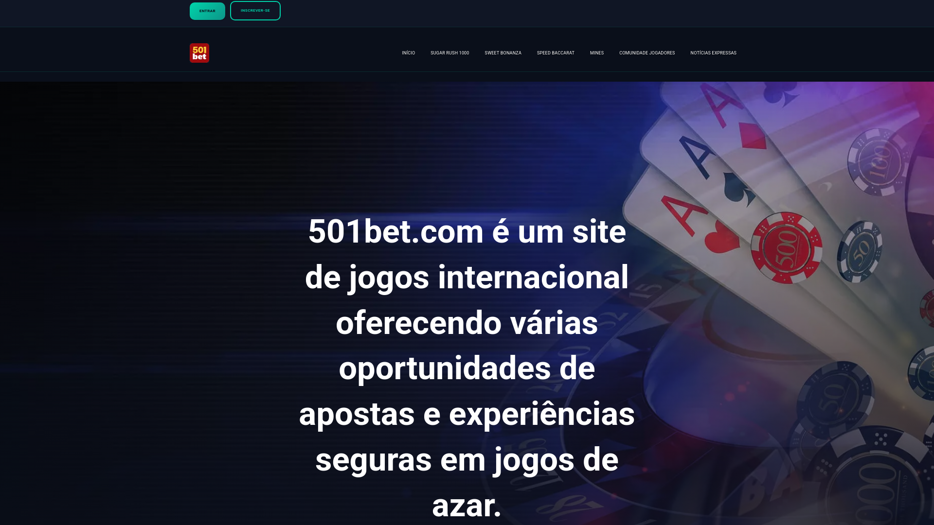 website screenshot of https://501betjogo.com/