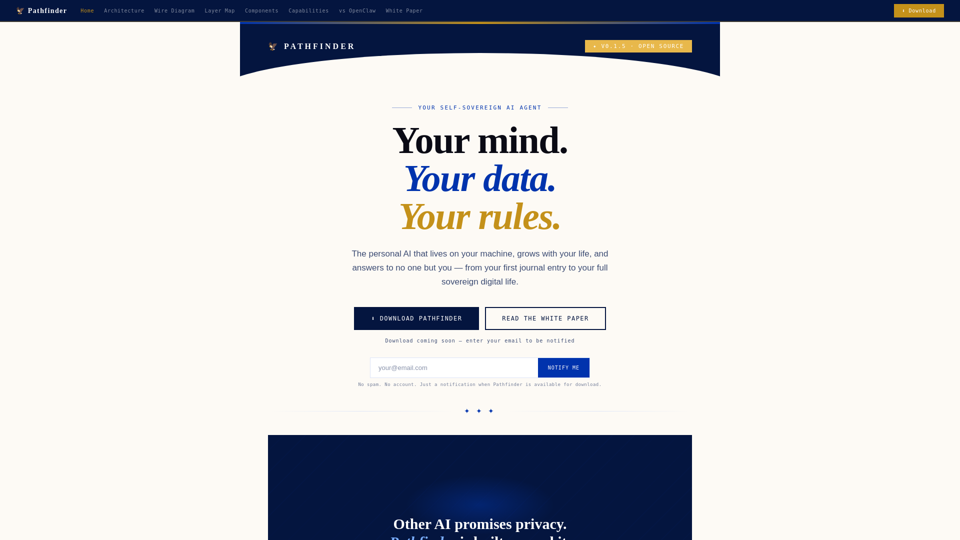 website screenshot of https://opennextfrontier.org