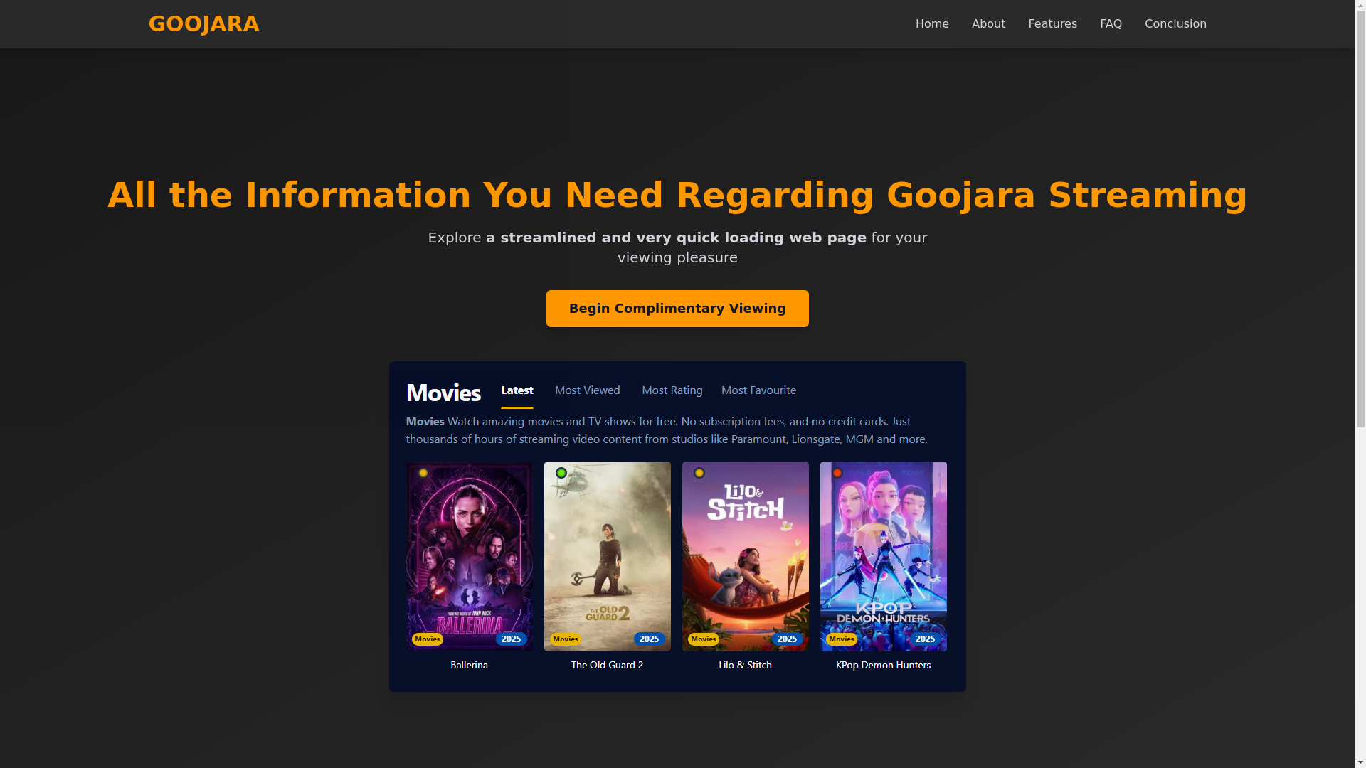 website screenshot of https://goojara-4az9.pages.dev/
