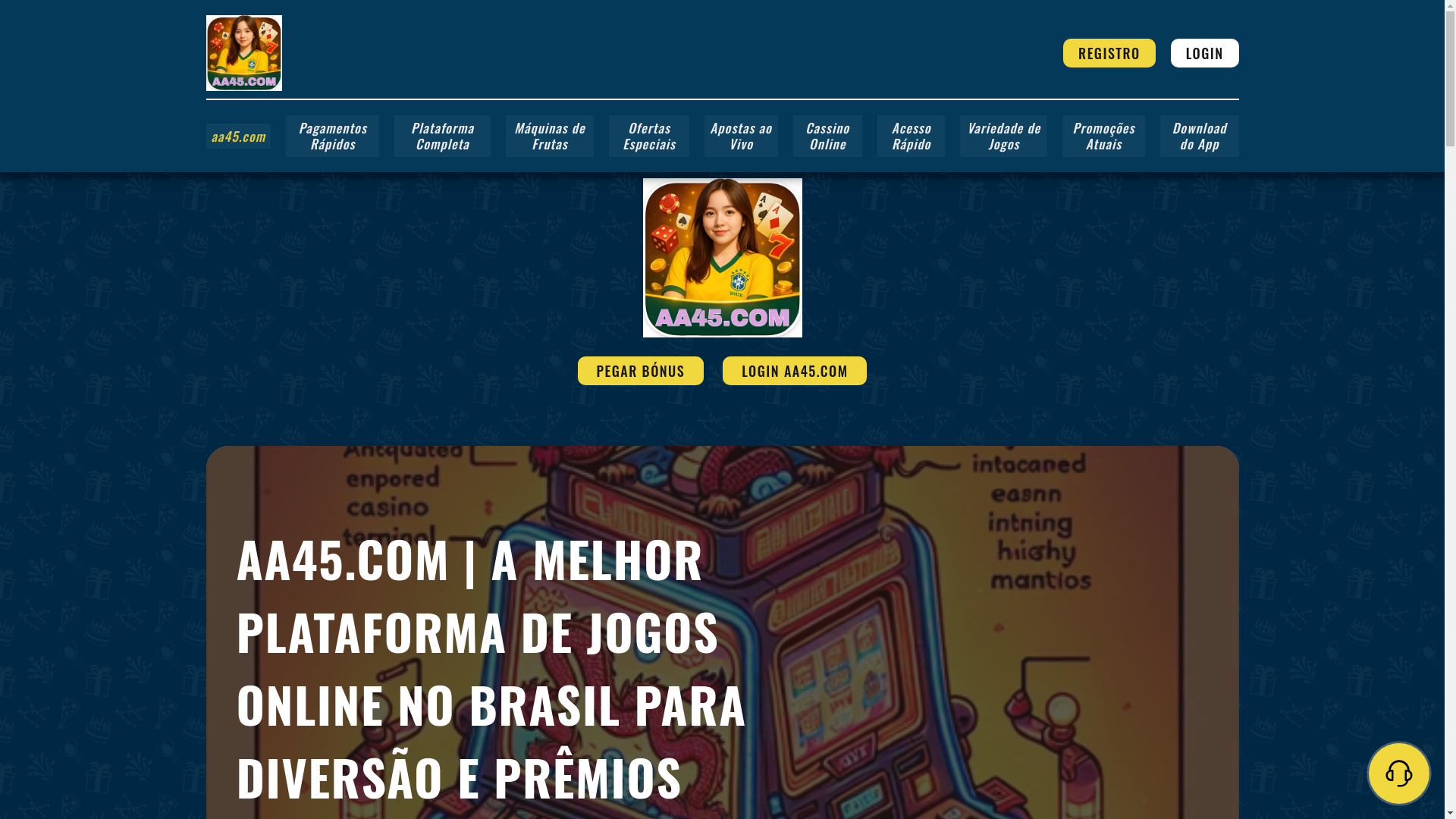 website screenshot of https://aa45pt.com/