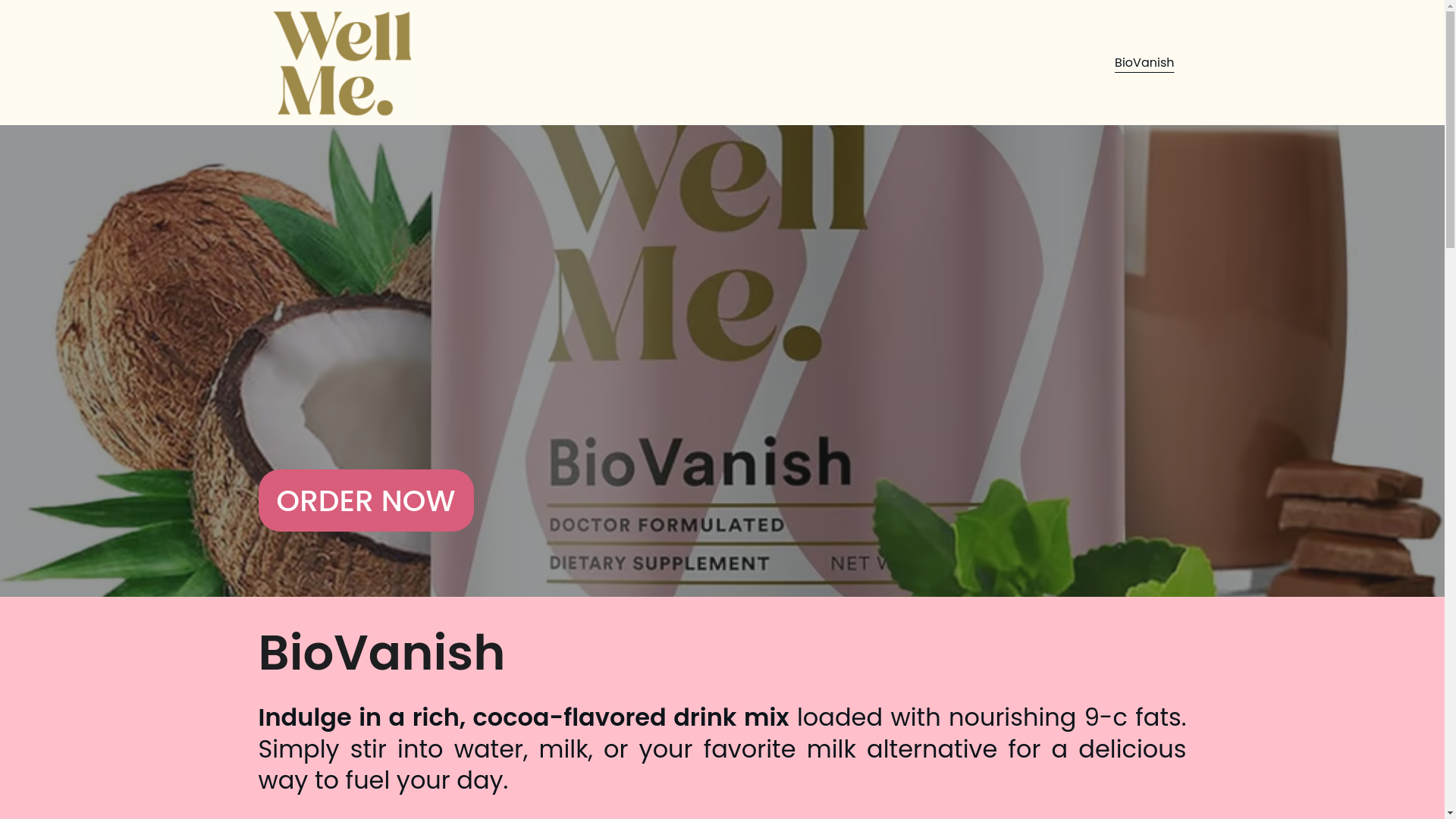 website screenshot of https://wellme-biovanish-website.shop/