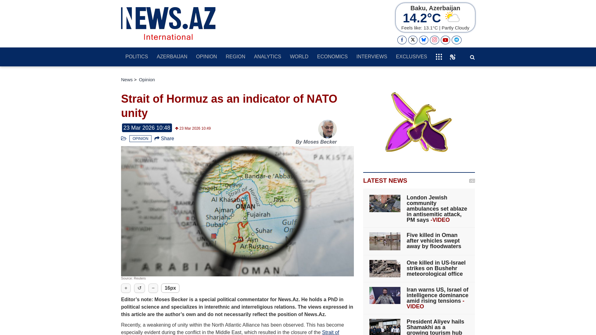 website screenshot of https://news.az/news/strait-of-hormuz-as-an-indicator-of-nato-unity