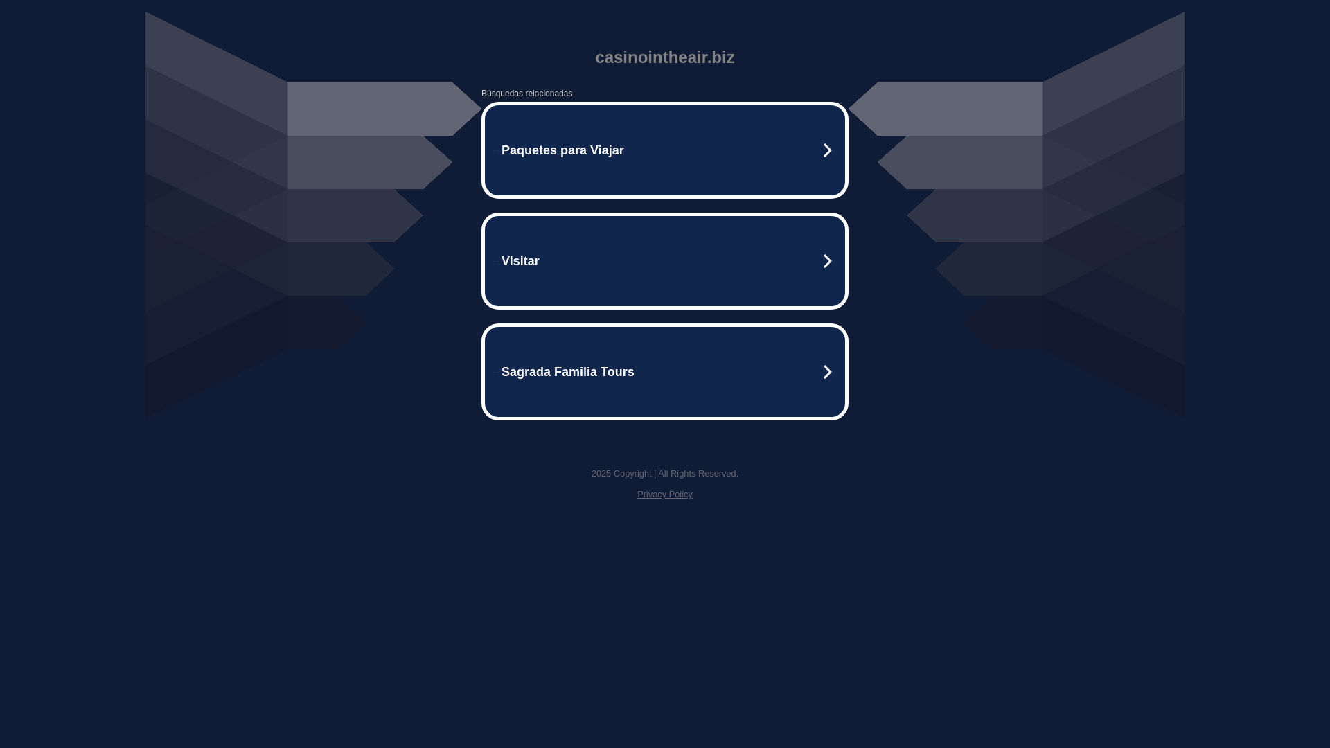 website screenshot of https://casinointheair.biz/