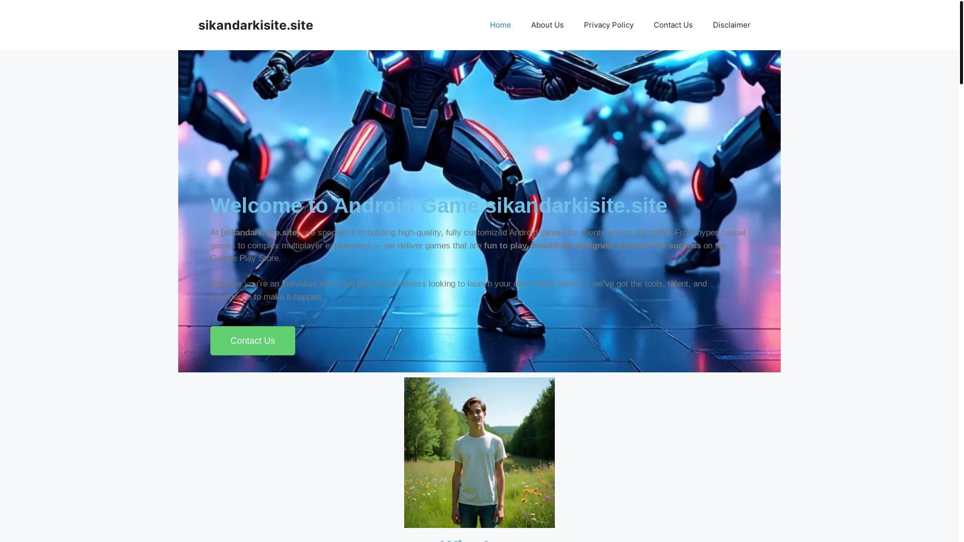website screenshot of https://sikandarkisite.site/