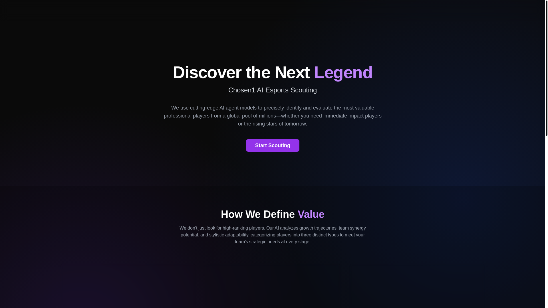 website screenshot of https://chosen1-homepage.pages.dev/