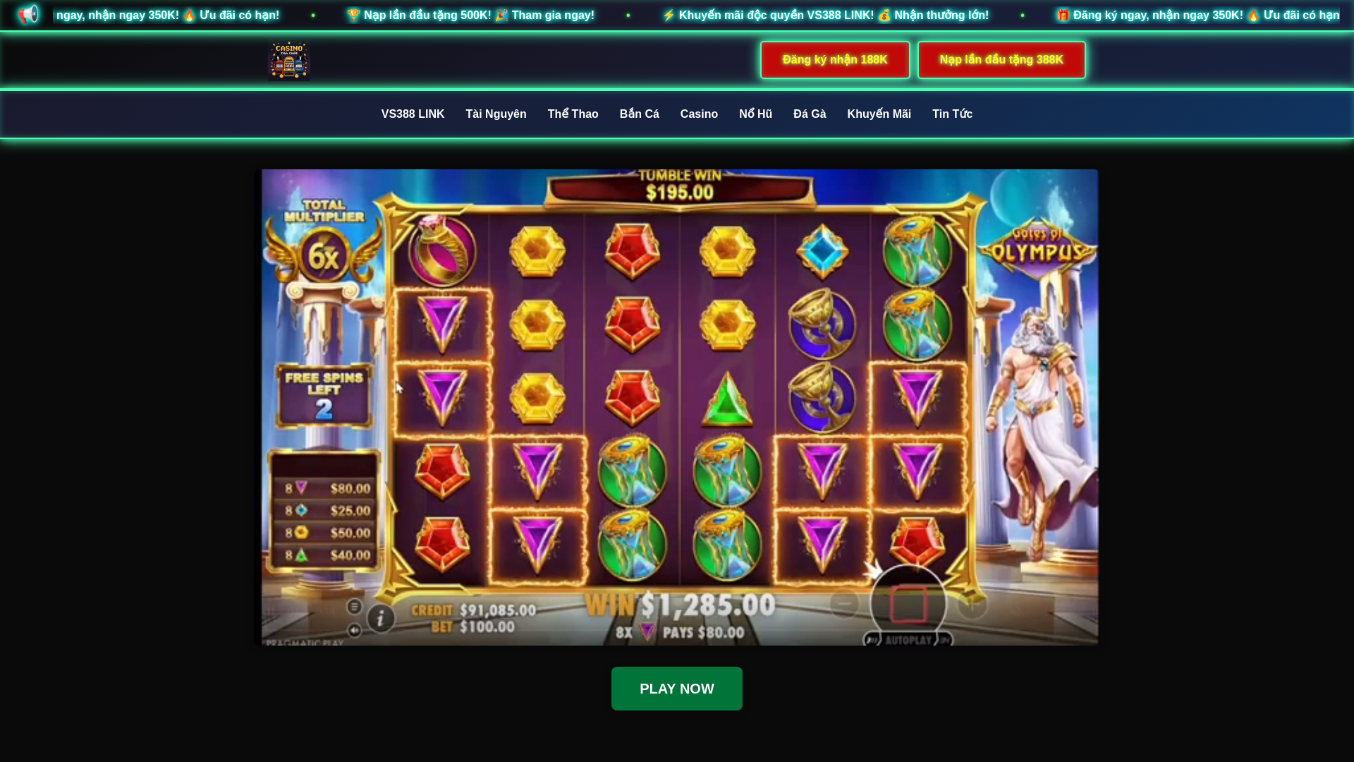 website screenshot of https://vs388linkvn.com/