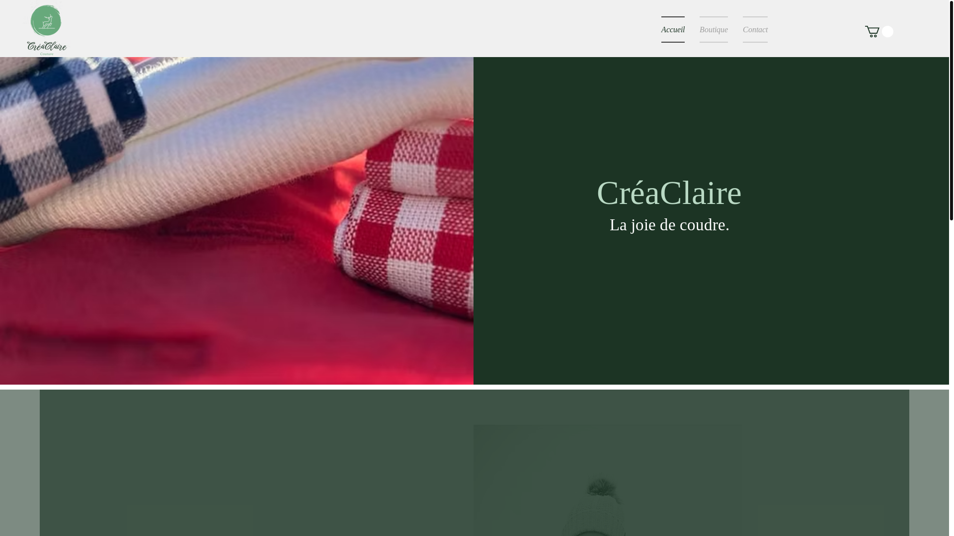 website screenshot of https://creaclaire.fr/