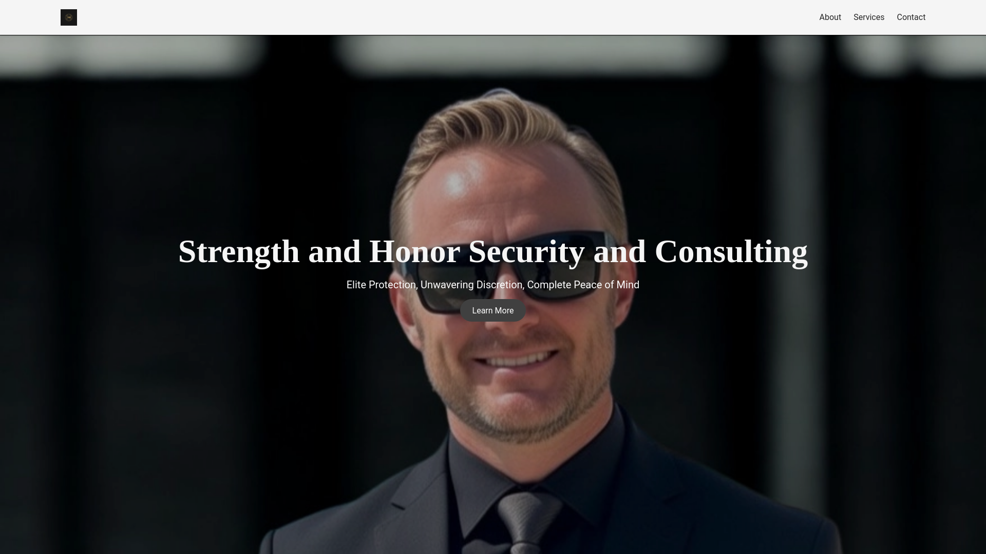 website screenshot of https://strengthandhonorsecurity.com