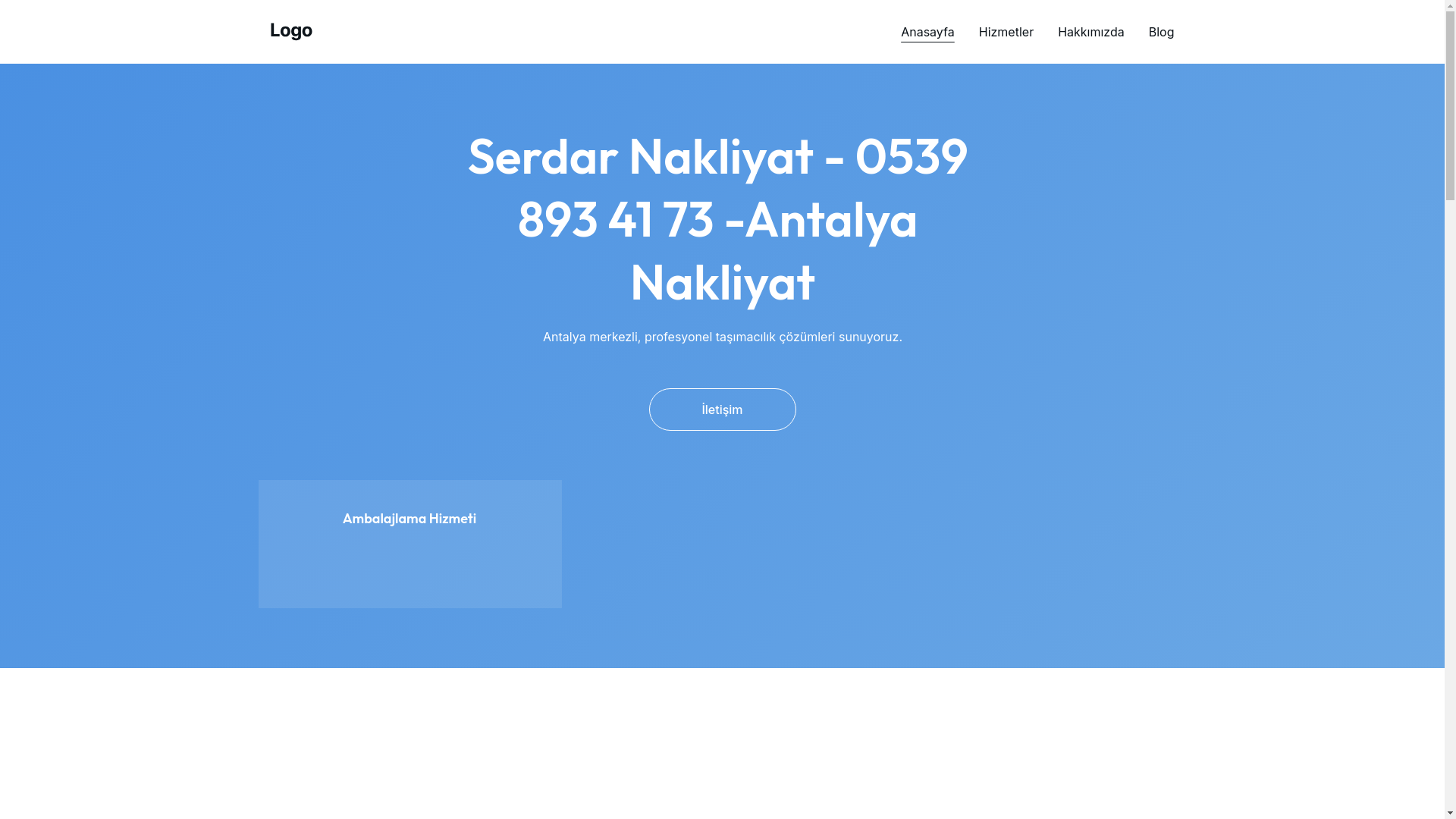website screenshot of https://serdarnakliye.com/