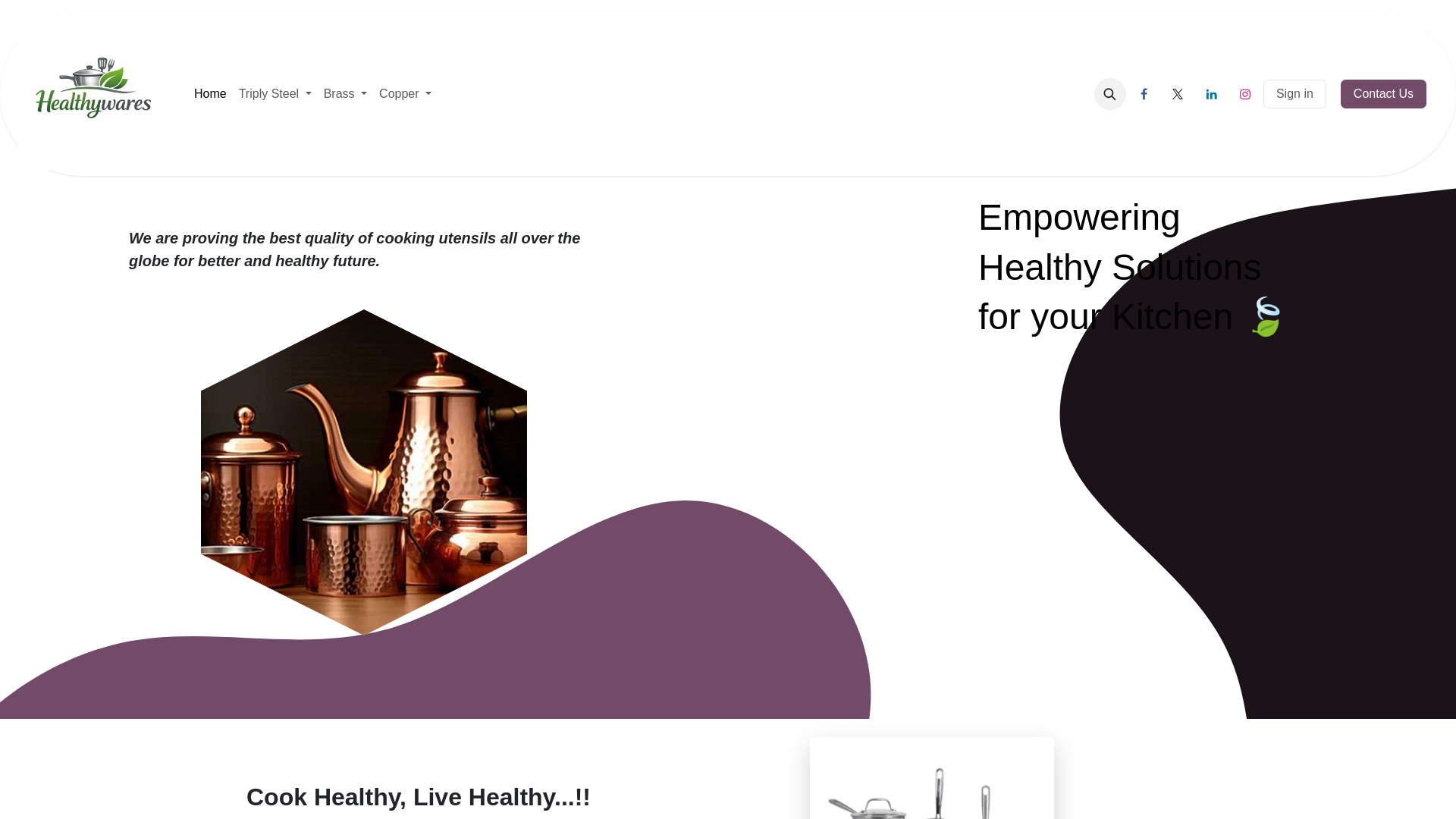website screenshot of https://healthywares.top/