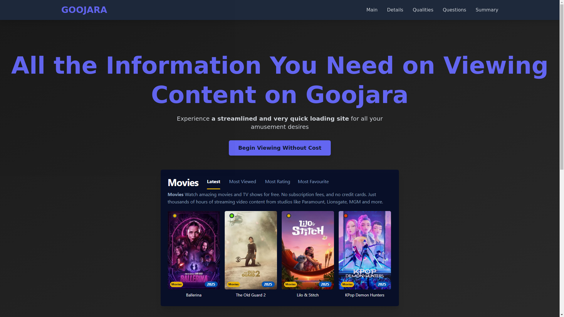website screenshot of https://goojara-0esp.pages.dev/