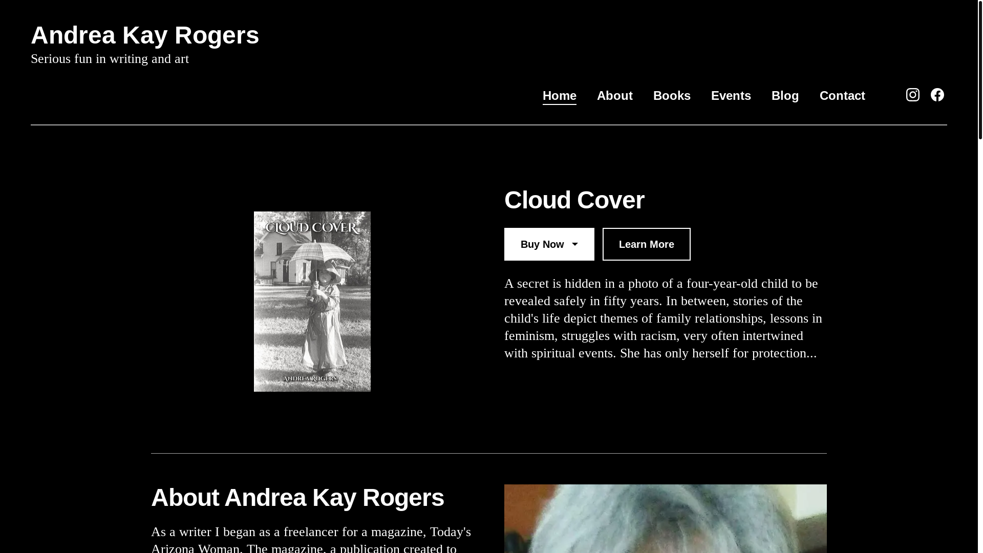 website screenshot of https://andreakayrogers.com/
