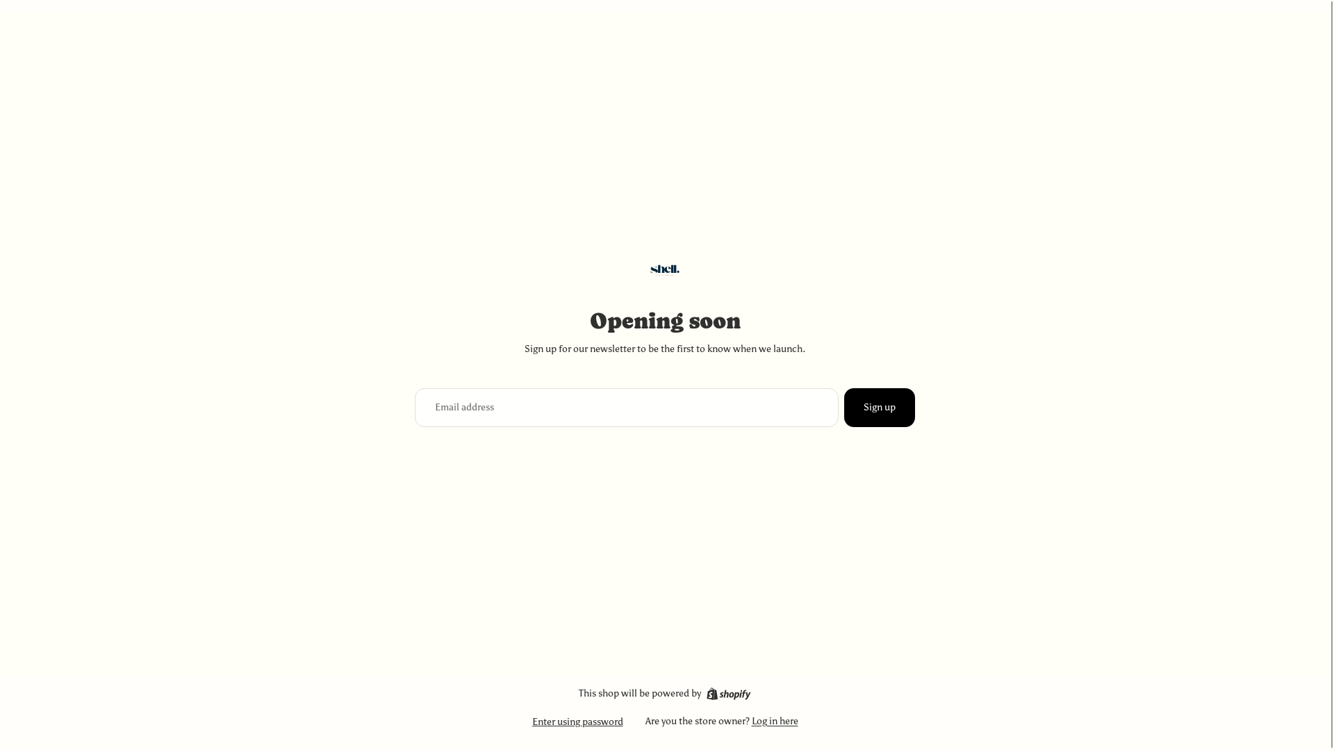 website screenshot of https://shopshellcompany.com/