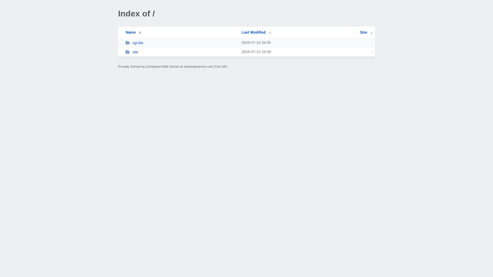 website screenshot of https://briansairservice.com/