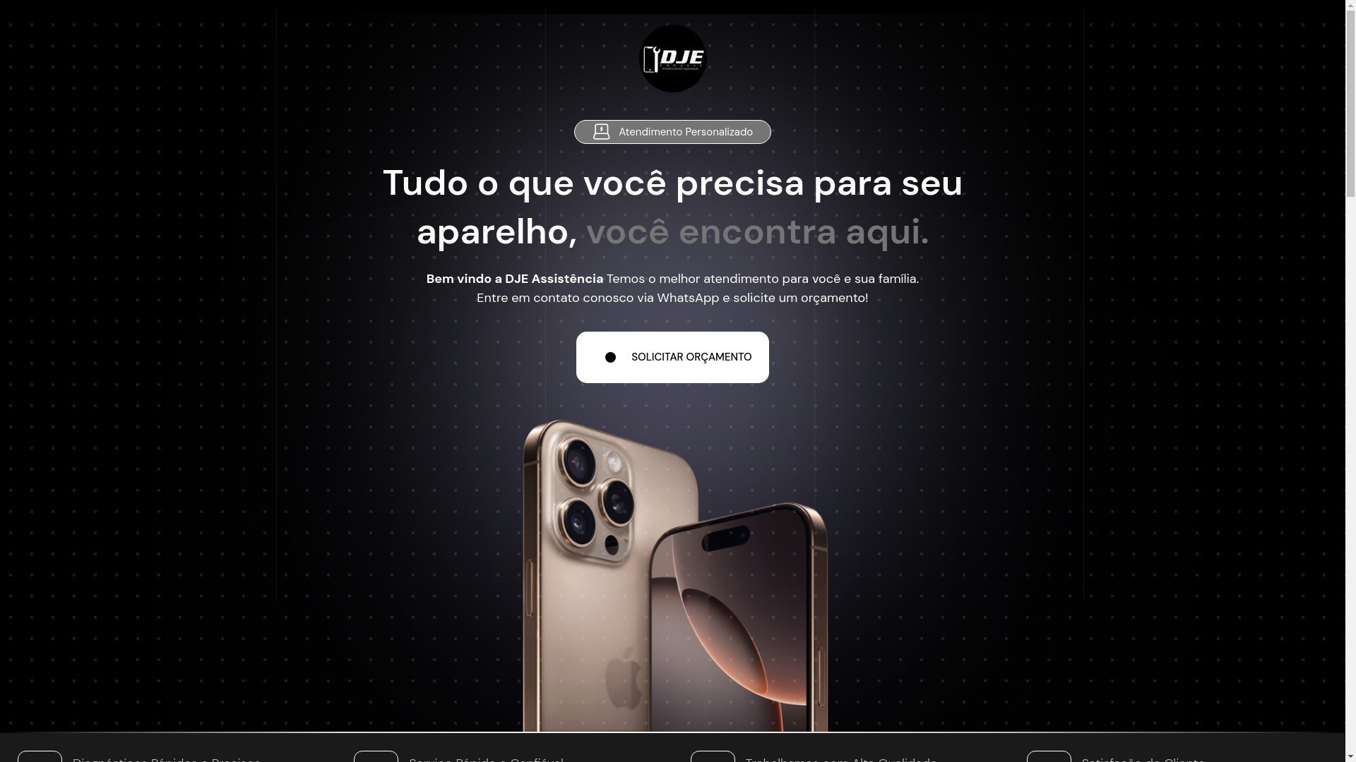 website screenshot of https://djeassistencia.com.br/