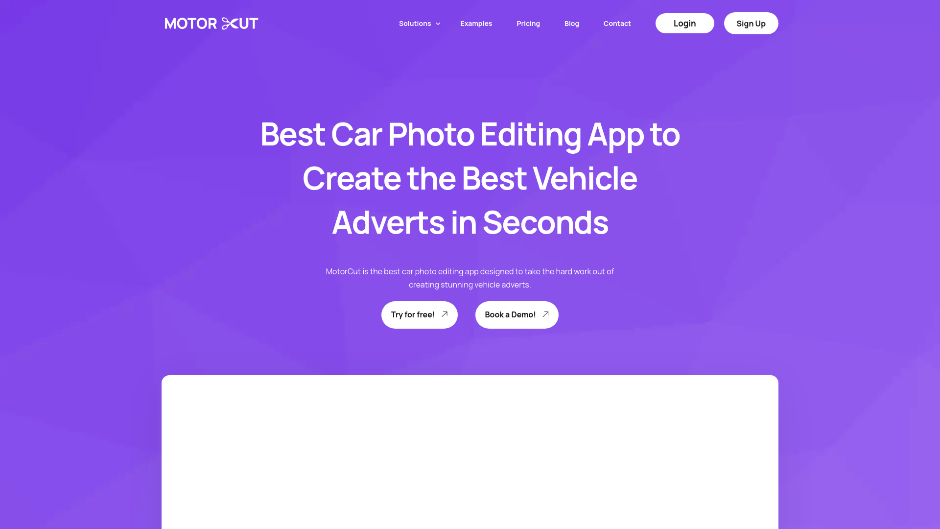 website screenshot of https://thinkmotorcut.com/