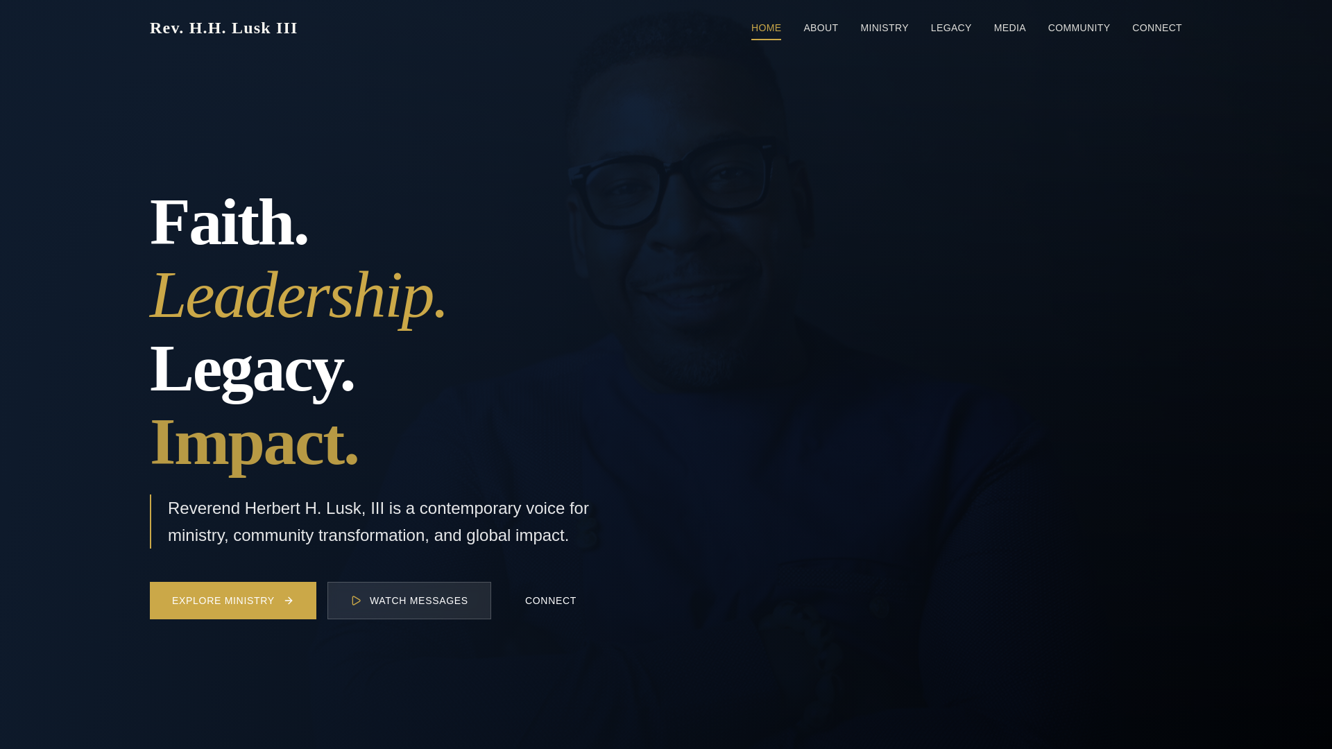 website screenshot of https://herbertlusk.com