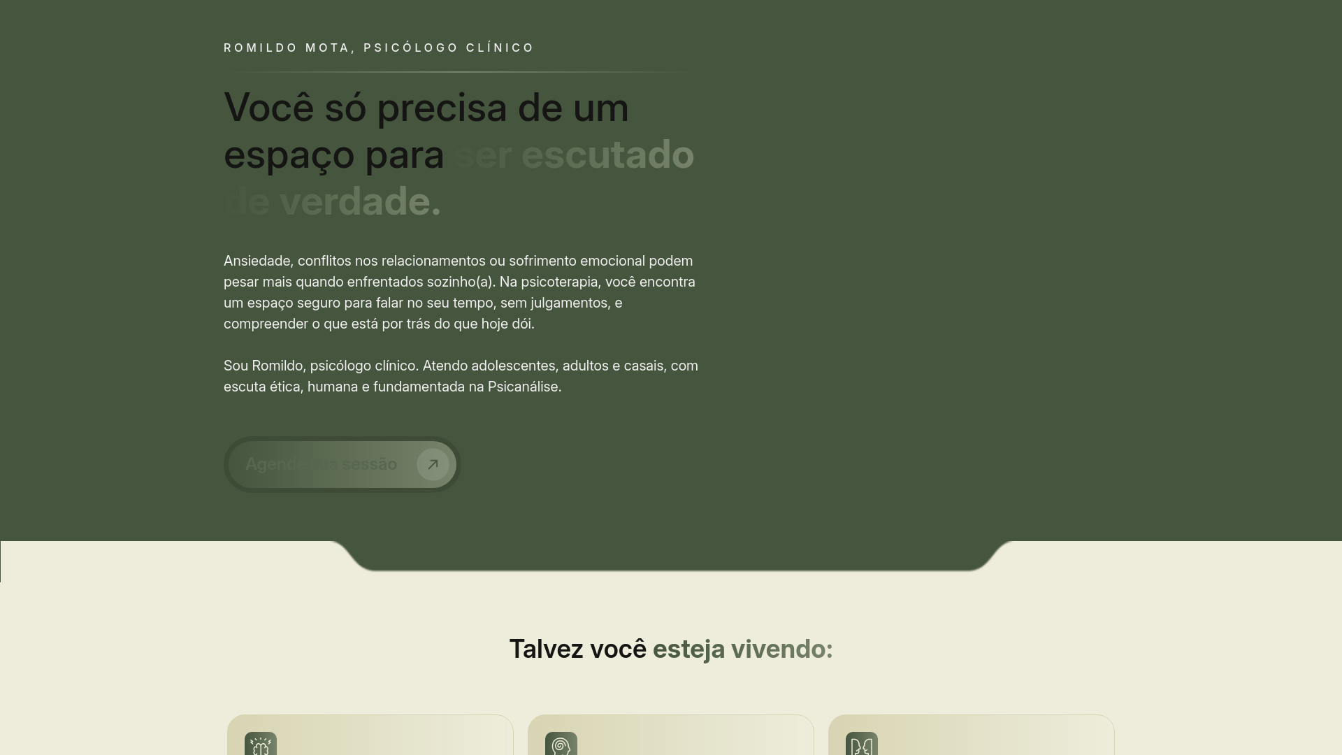website screenshot of https://romildomotapsicologia.com.br/