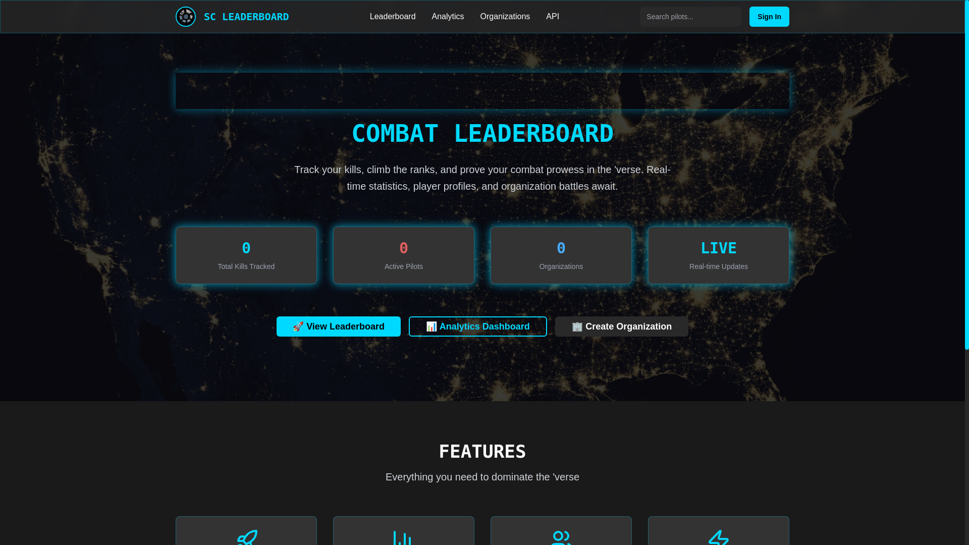 website screenshot of https://scleaderboard.com/