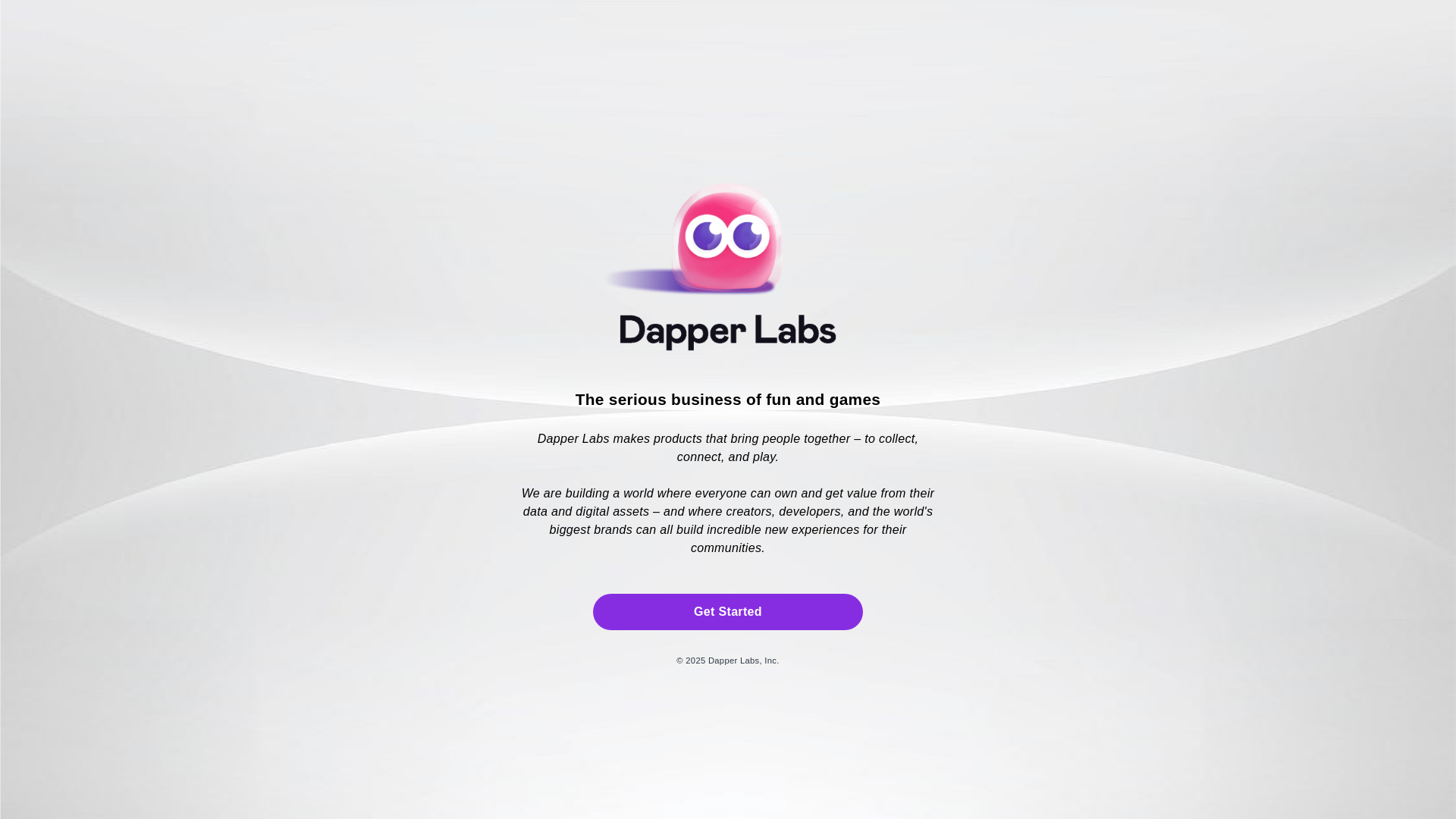 website screenshot of https://dapperlabs-ch.com/